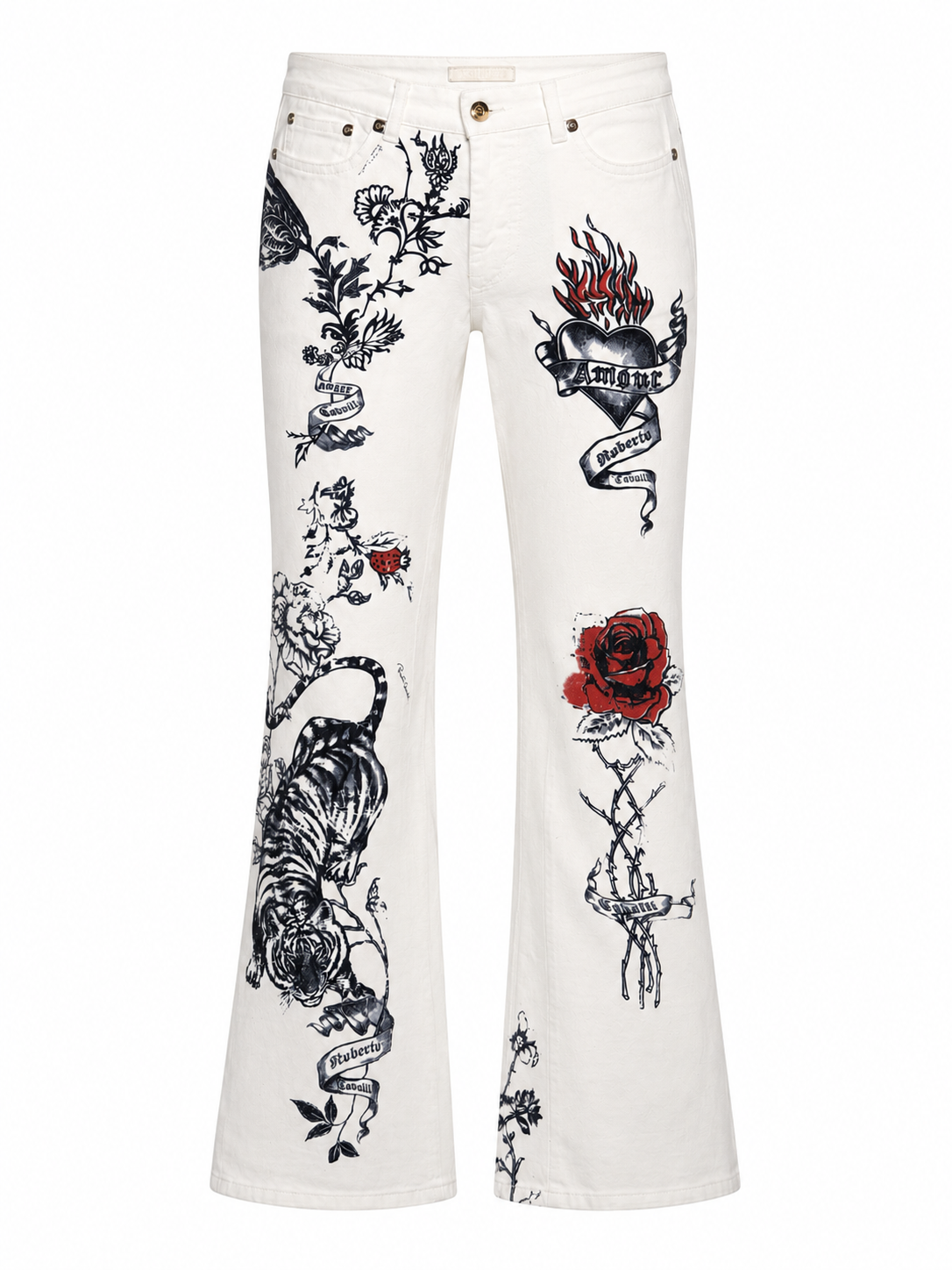 2003 AMOUR TATTOO PRINTED JEANS