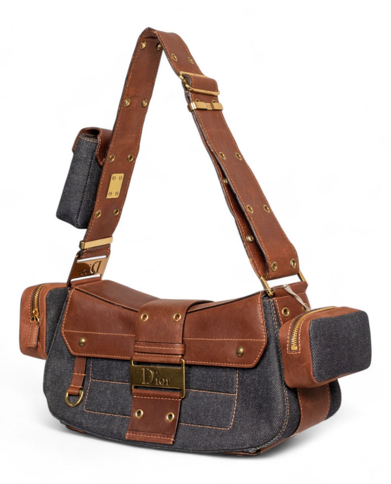 COLUMBUS DENIM & LEATHER BAG
