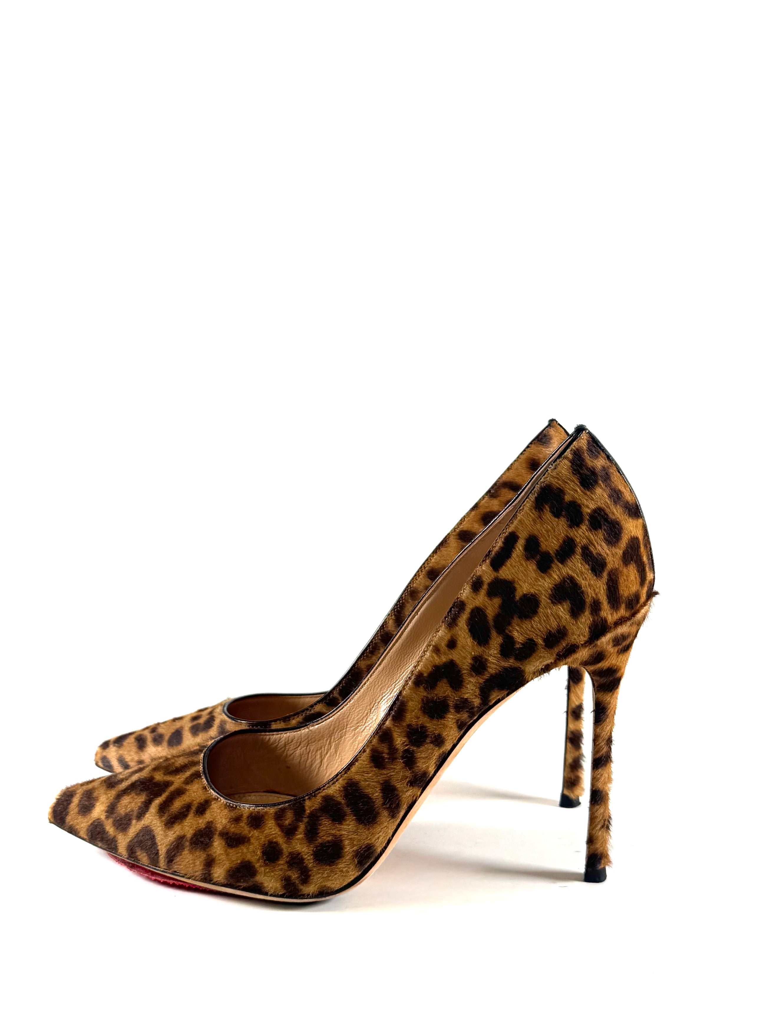 CHEETAH CALF HAIR PUMPS