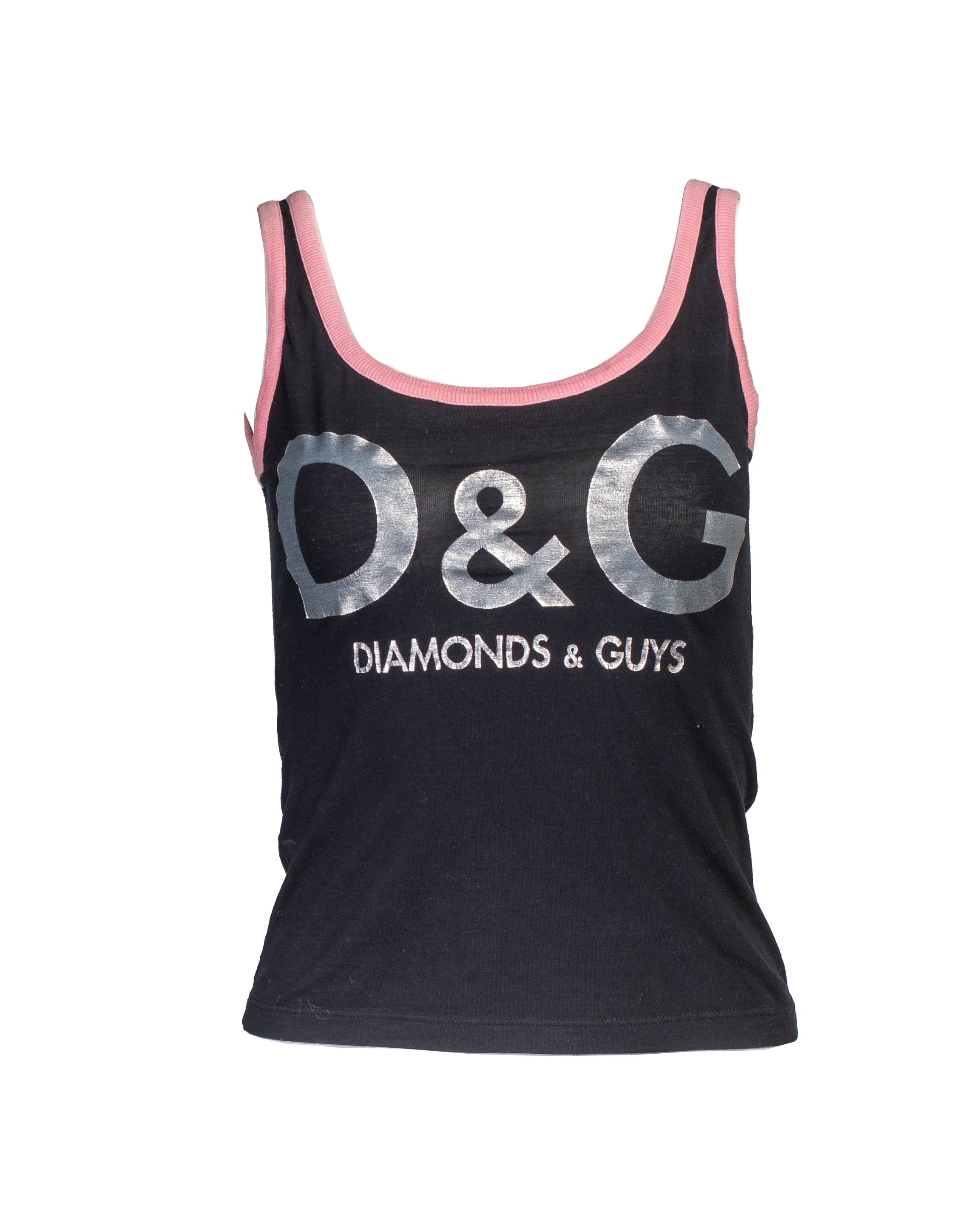 00S DIAMONDS & GUYS BLK/PINK TANK