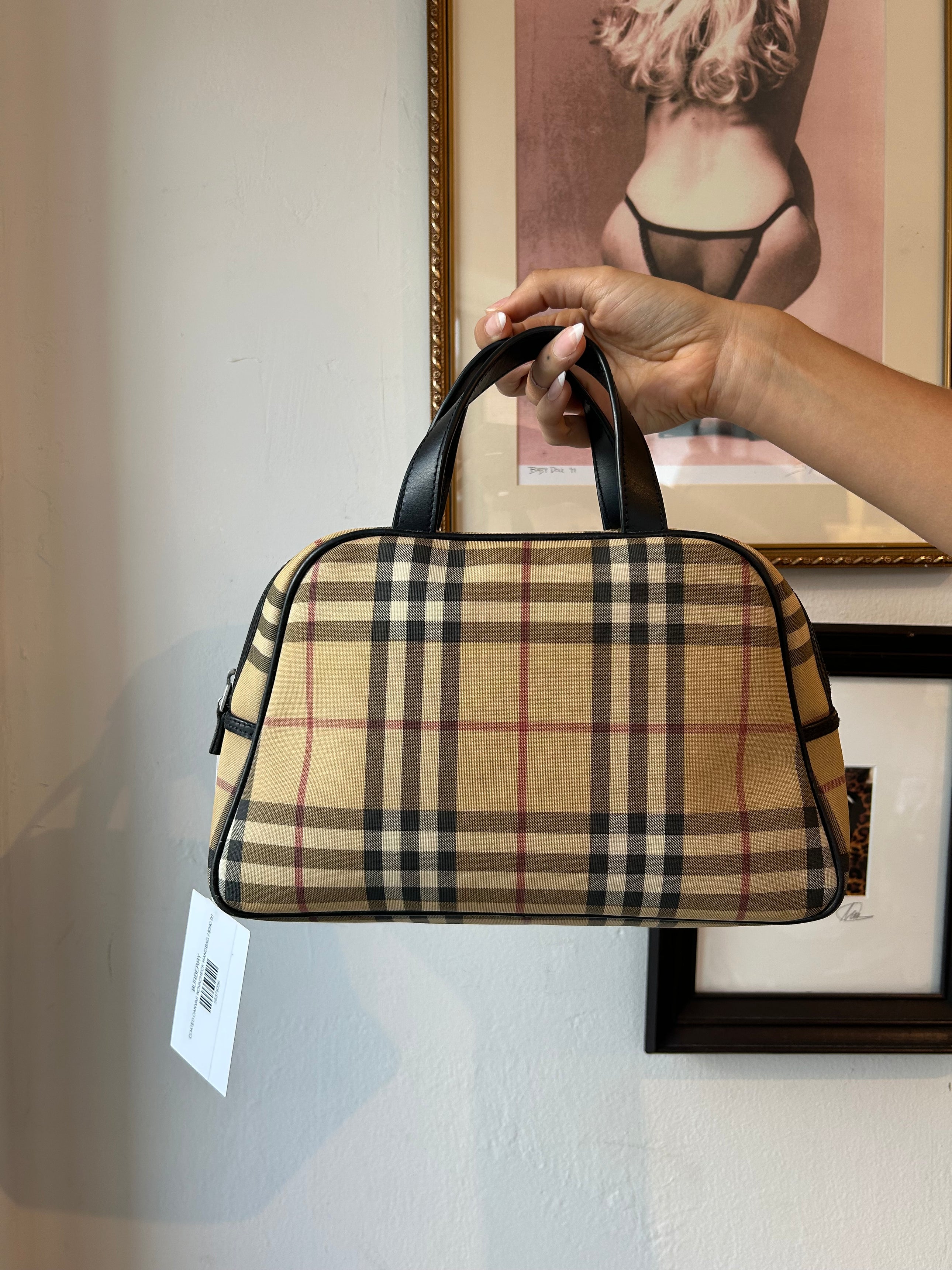 COATED CANVAS NOVACHECK HANDBAG