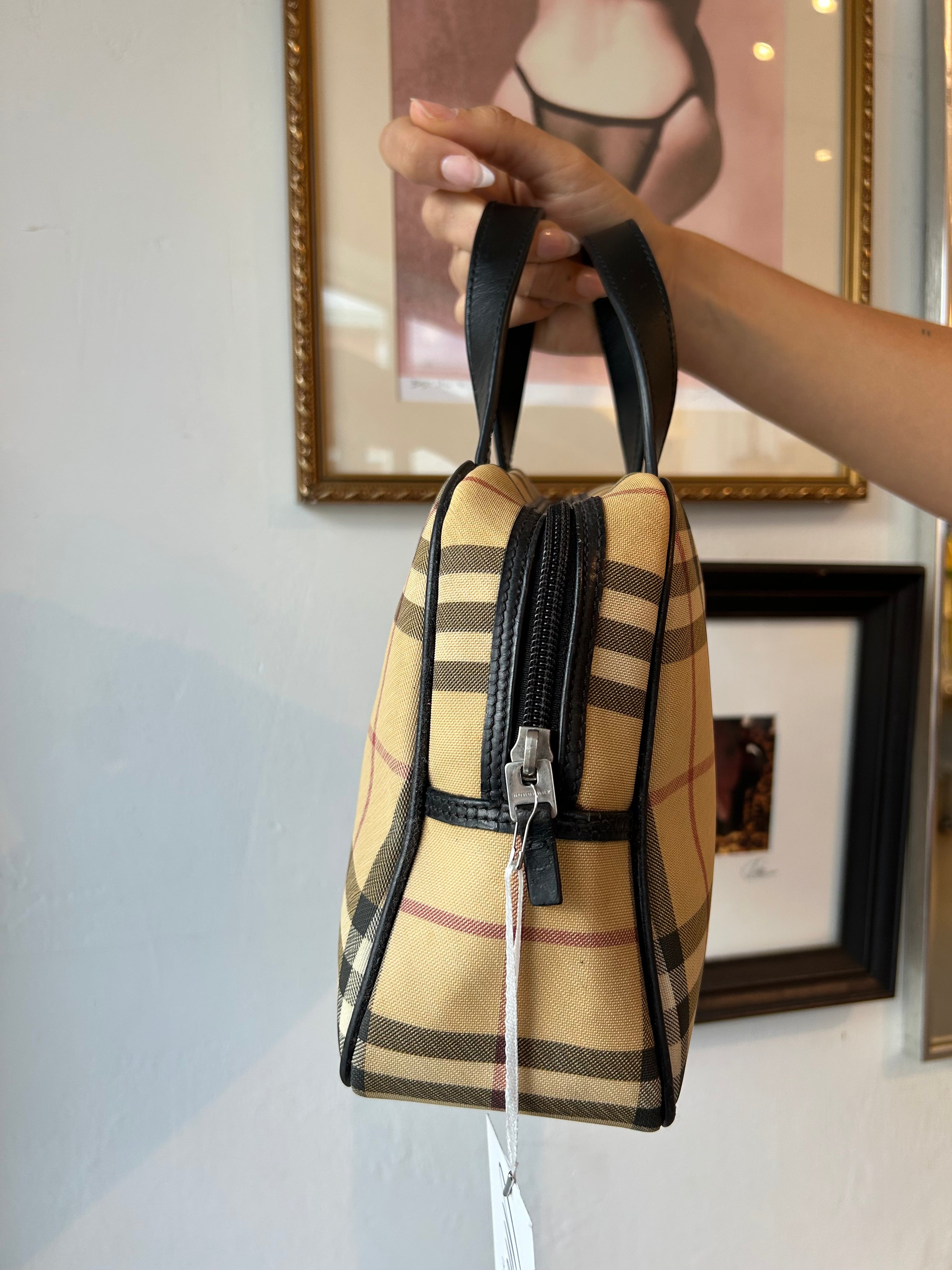 COATED CANVAS NOVACHECK HANDBAG