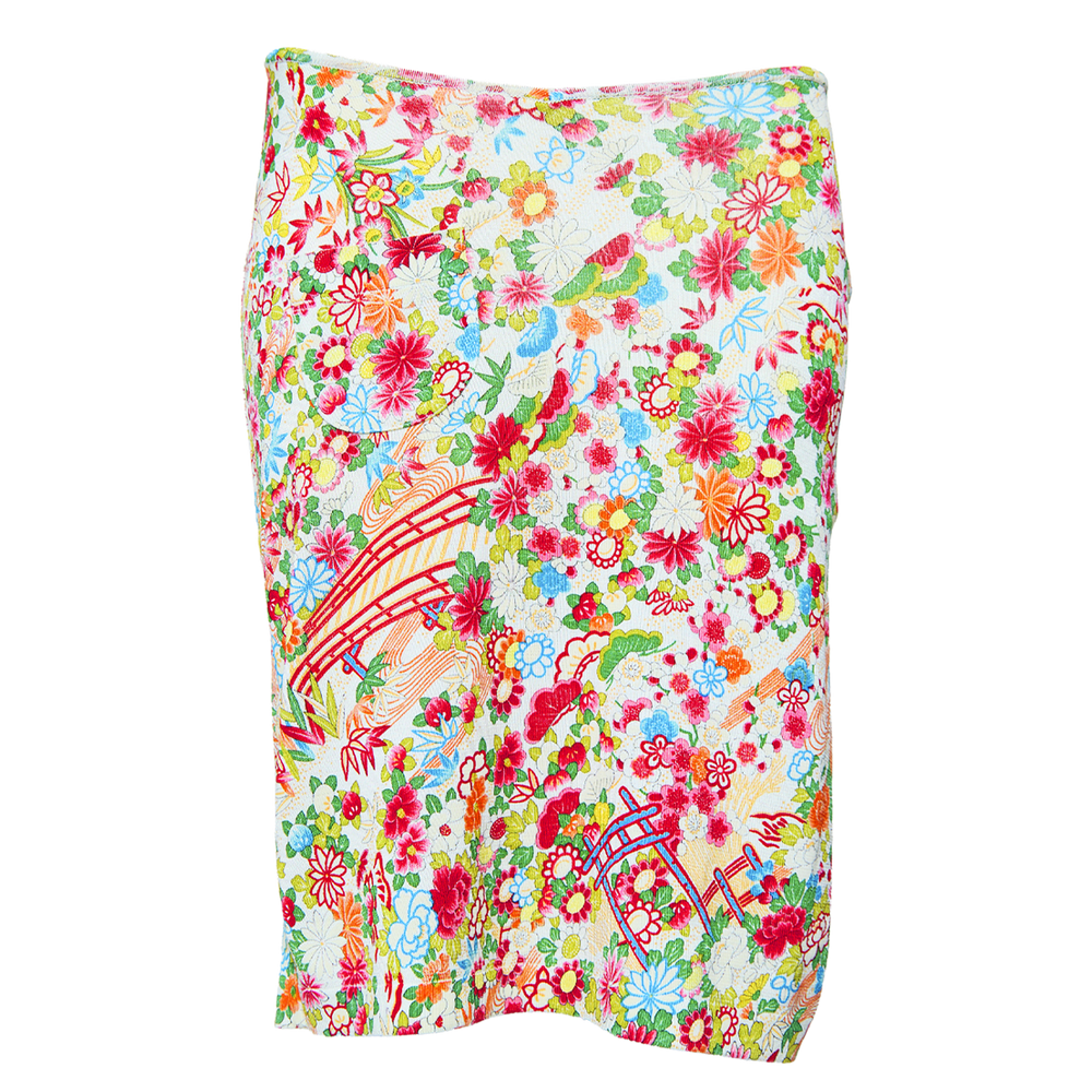 SS 2002 MIDI FLORAL MULTICOLOR SKIRT