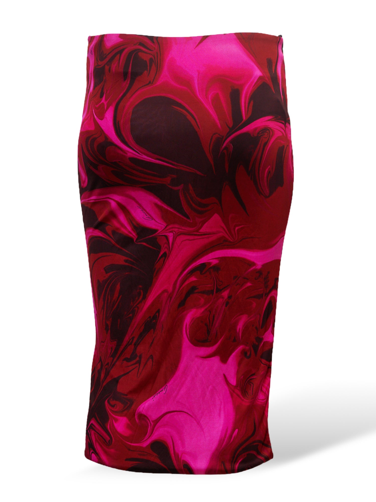 SS01 TOM FORD PINK LAVA PRINT MIDI SKIRT