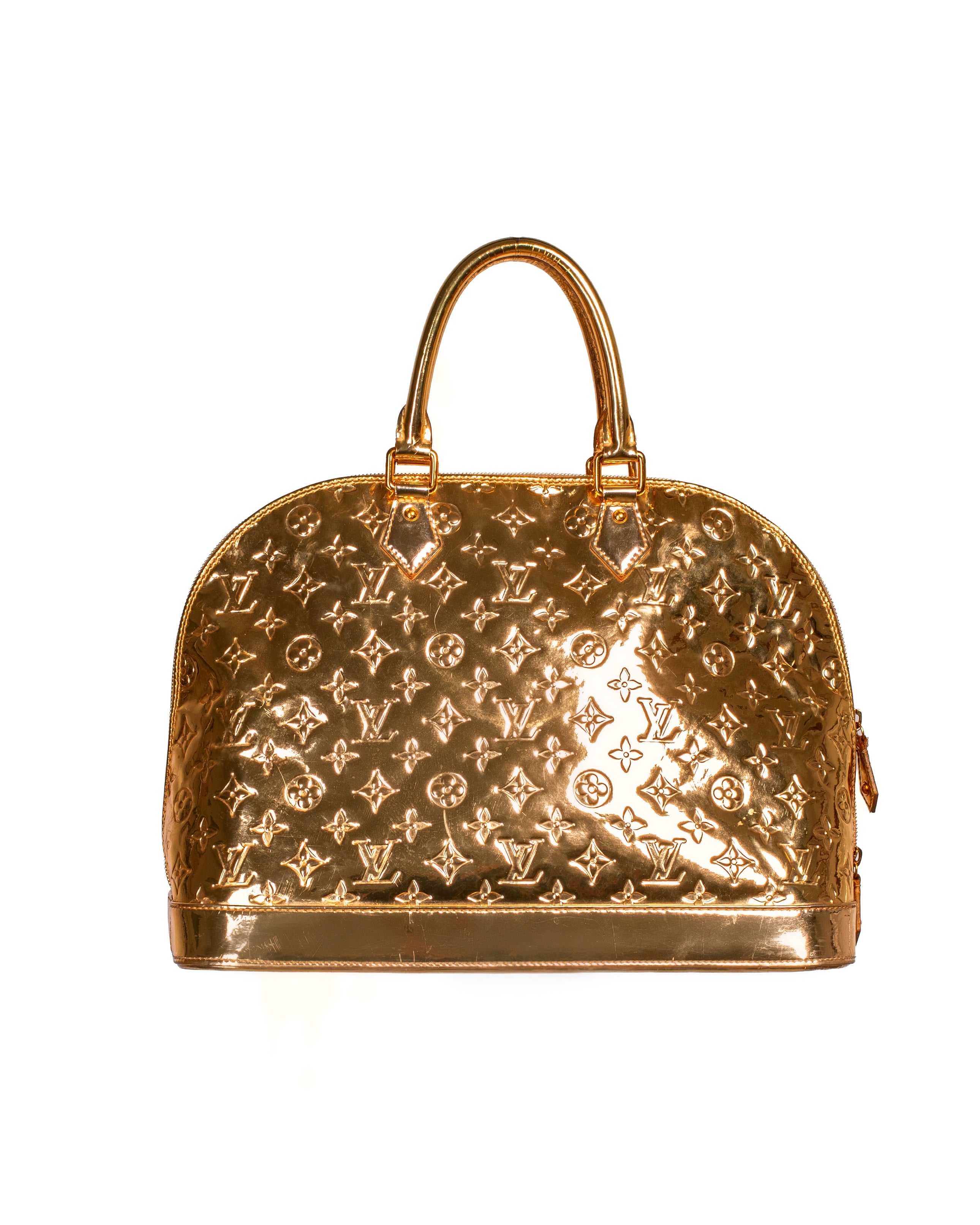 2008 GOLD MONOGRAM MIROIR ALMA BAG (AS IS)