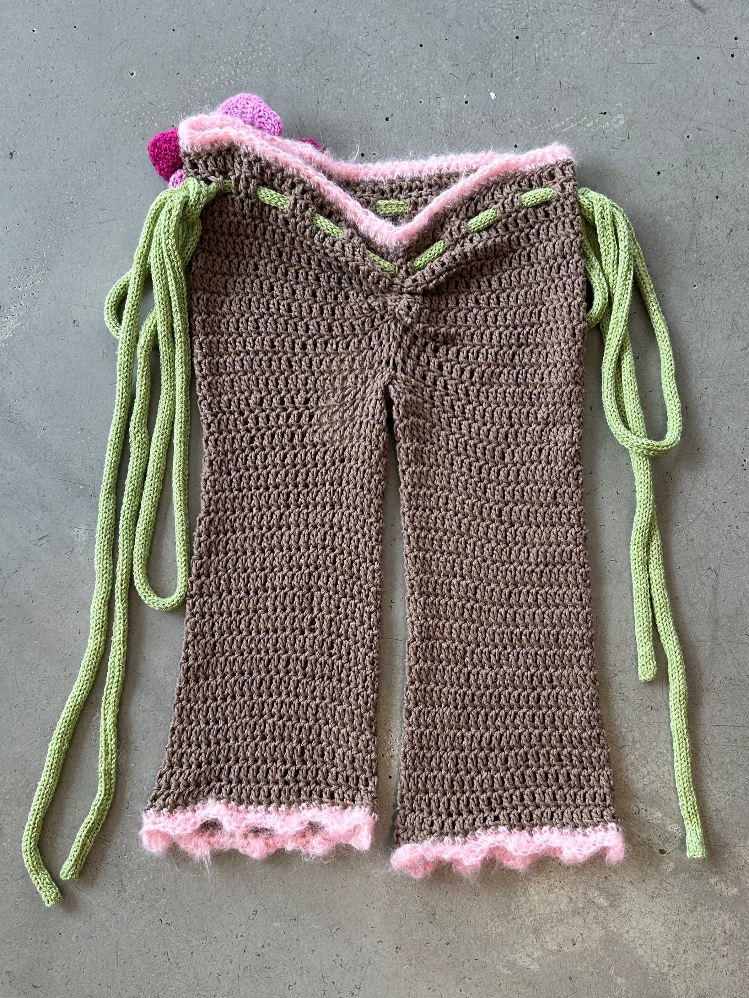 TAUPE ORCHID CAPRIS W PINK TRIM