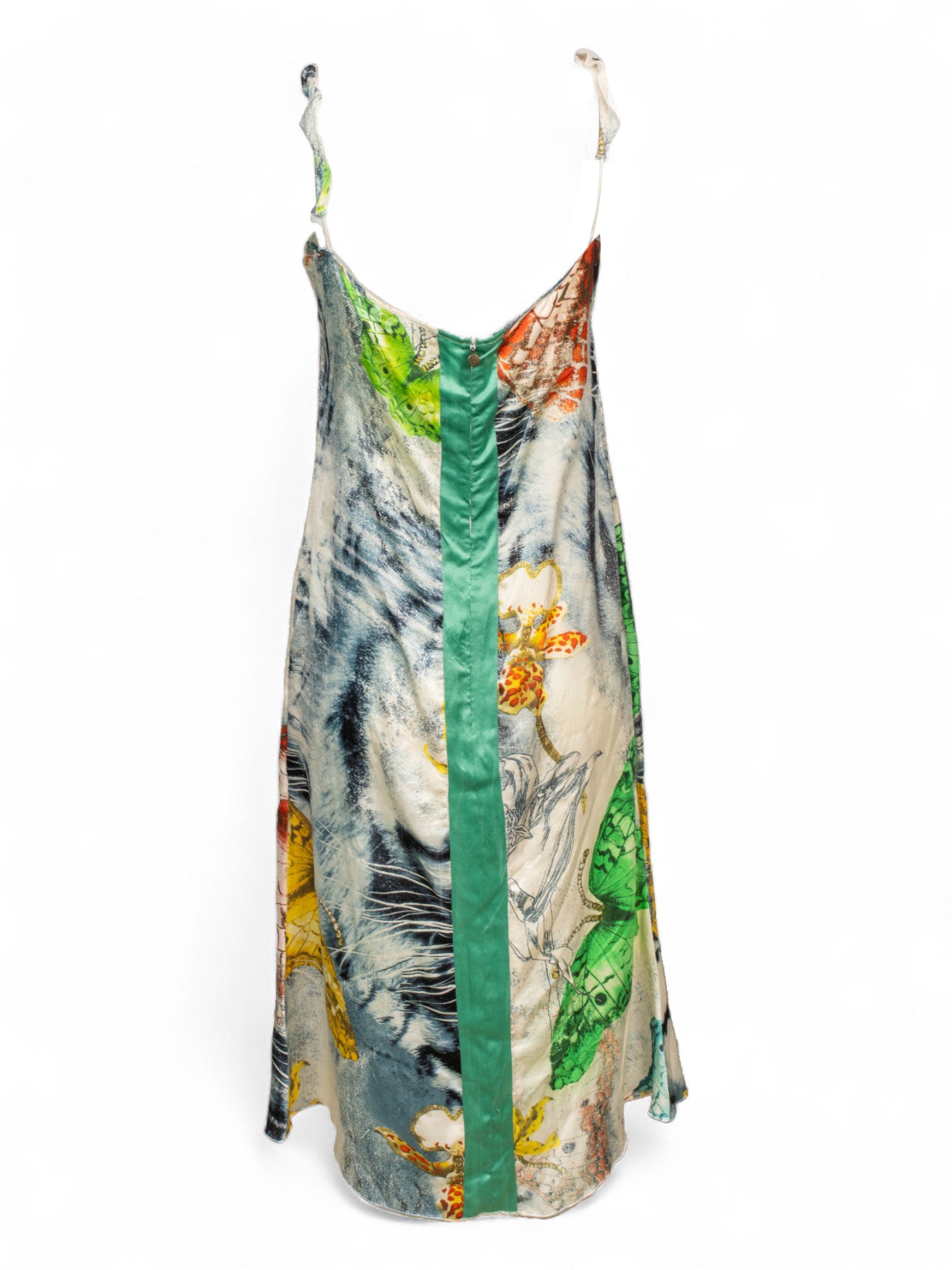 SILK BUTTERFLY PRINTED MINI DRESS