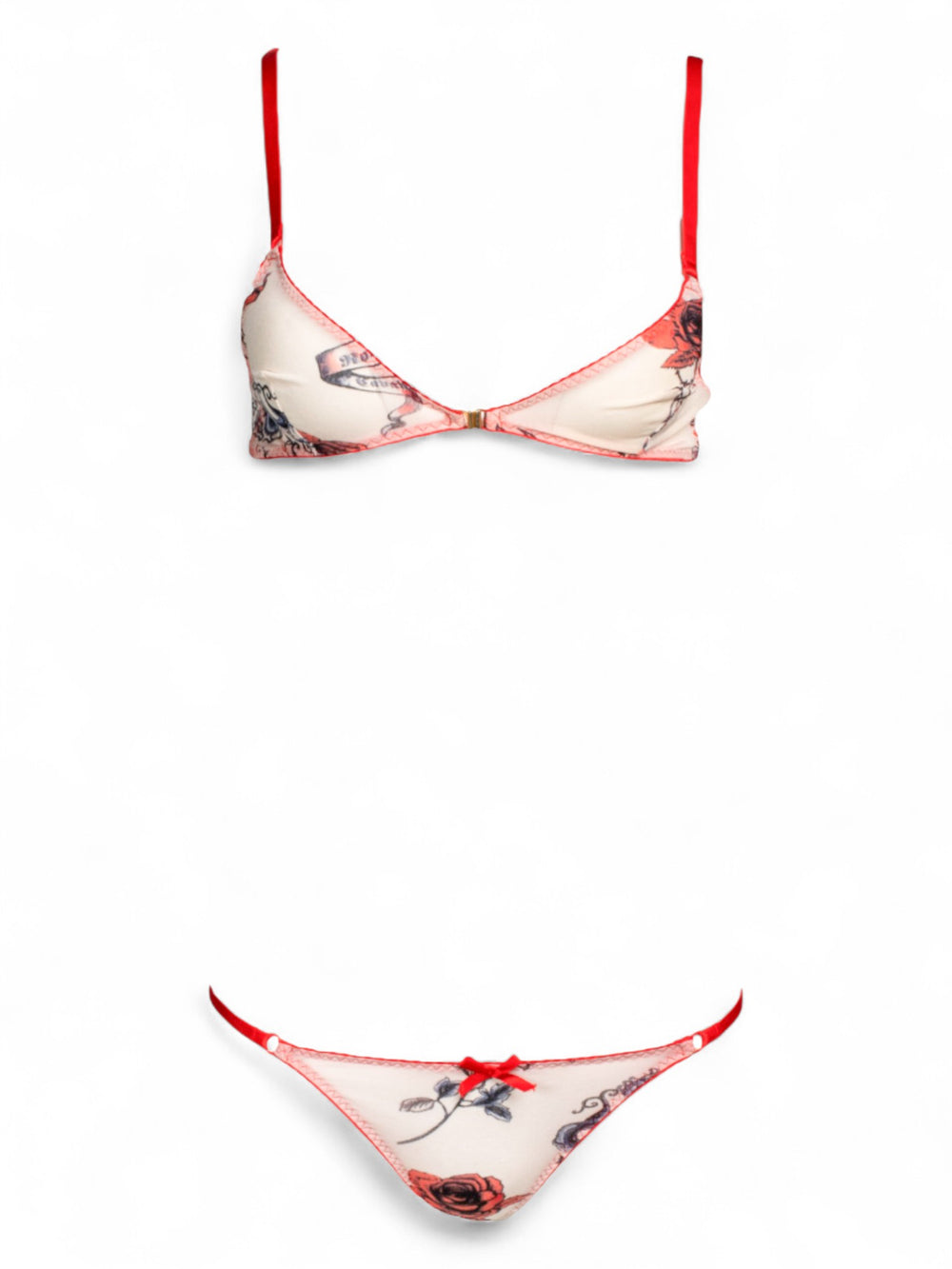 2003 RED & WHITE AMOUR LINGERIE SET