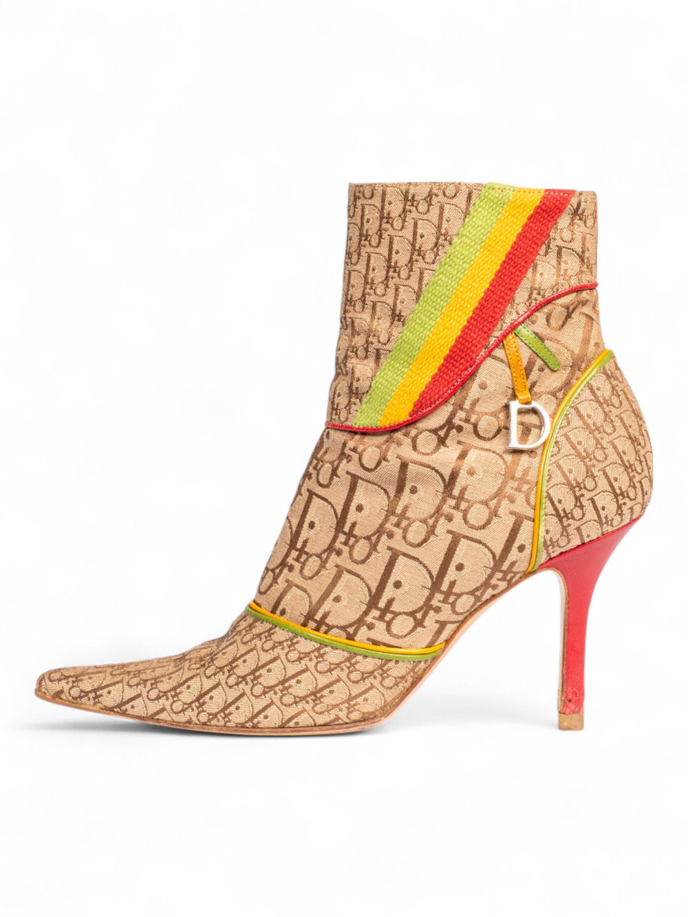 RASTA MONOGRAM BOOTIES (GALLIANO ERA) as is