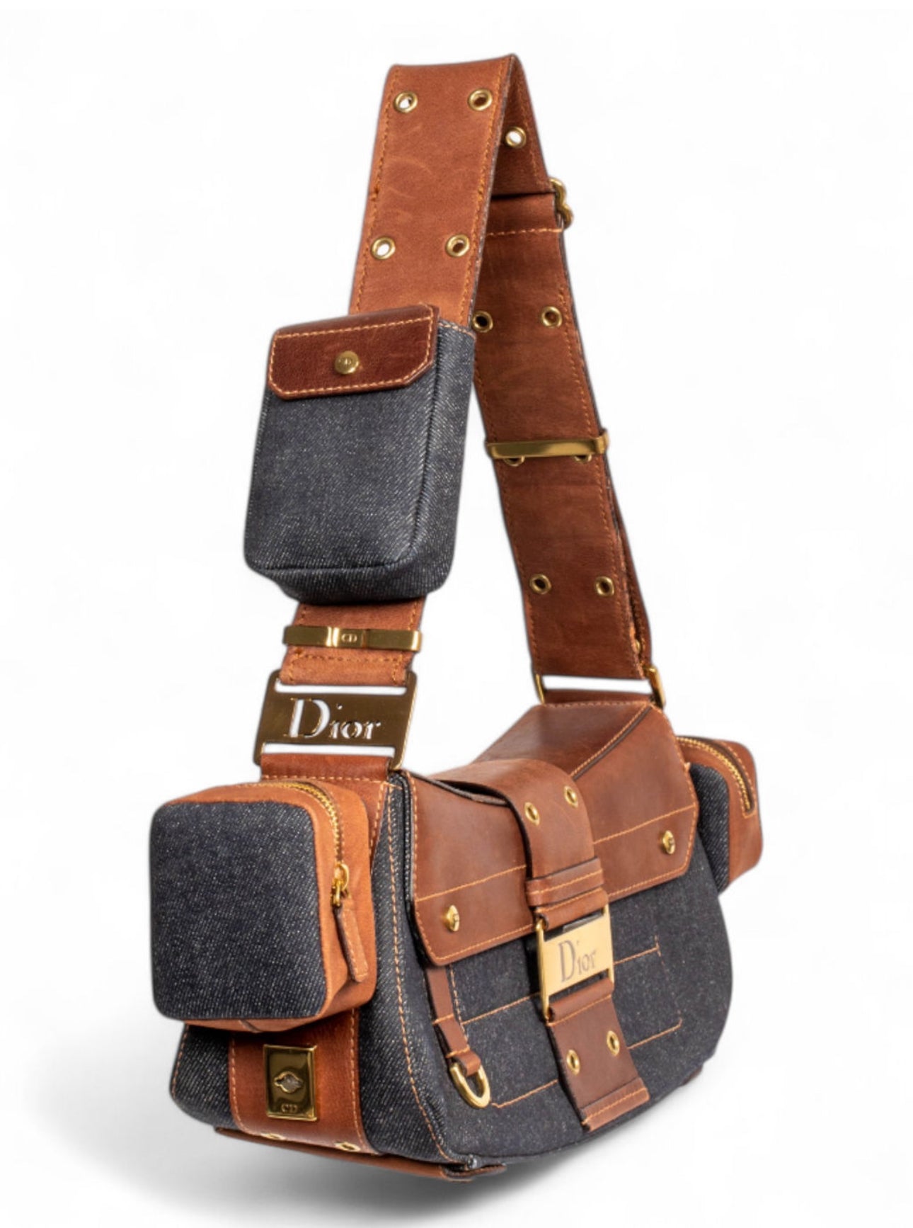COLUMBUS DENIM & LEATHER BAG