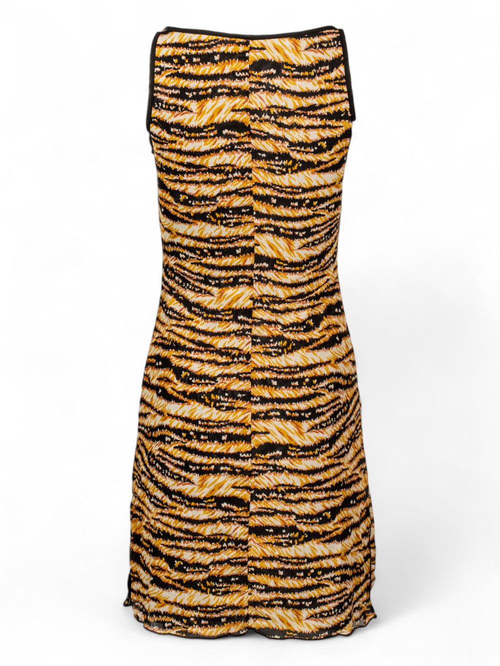 TIGER STRIPED PRINTED MIDI DRESS