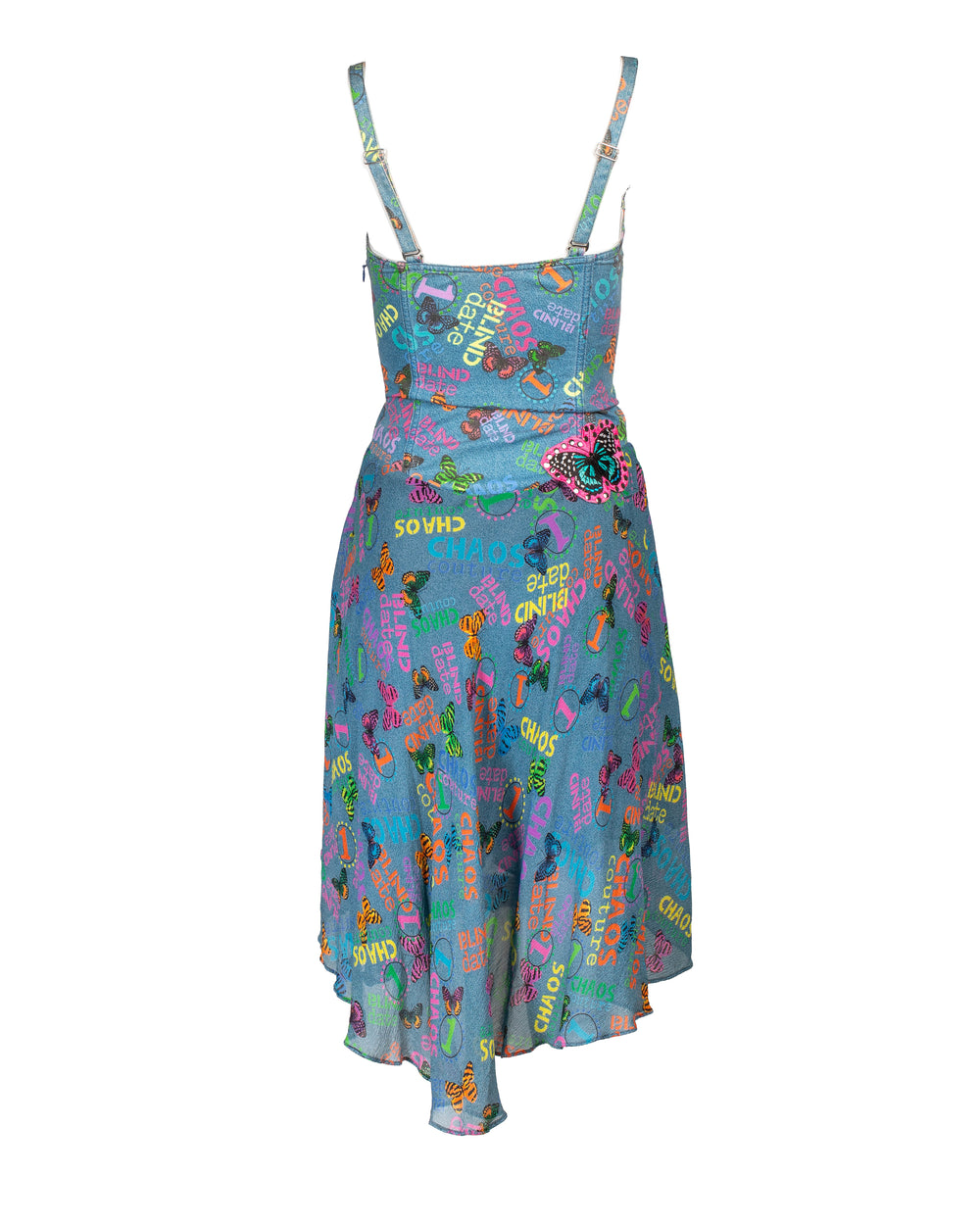 CHAOS “BLIND DATE” SILK PRINTED DRESS