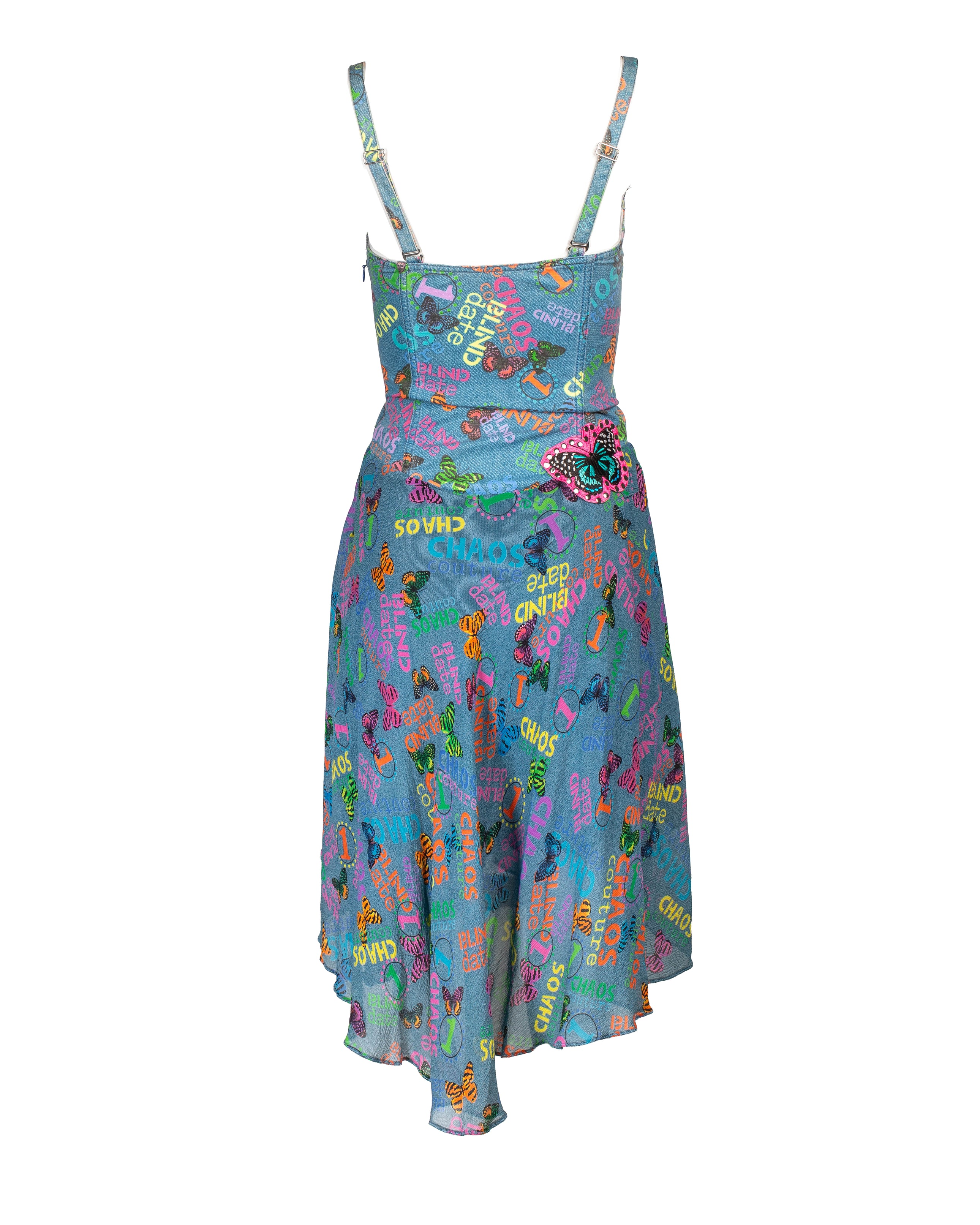 CHAOS “BLIND DATE” SILK PRINTED DRESS