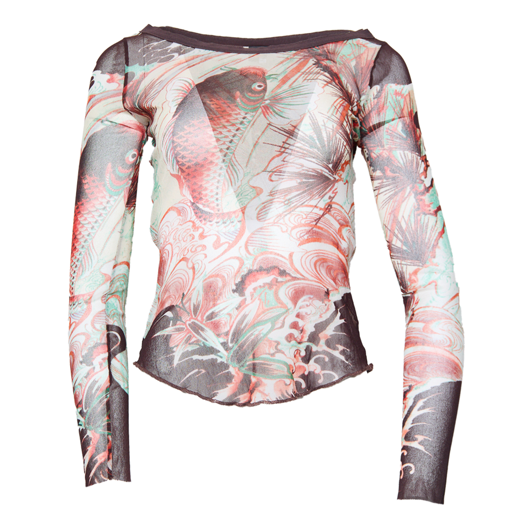 KOI FISH LONGSLEEVE MESH TOP