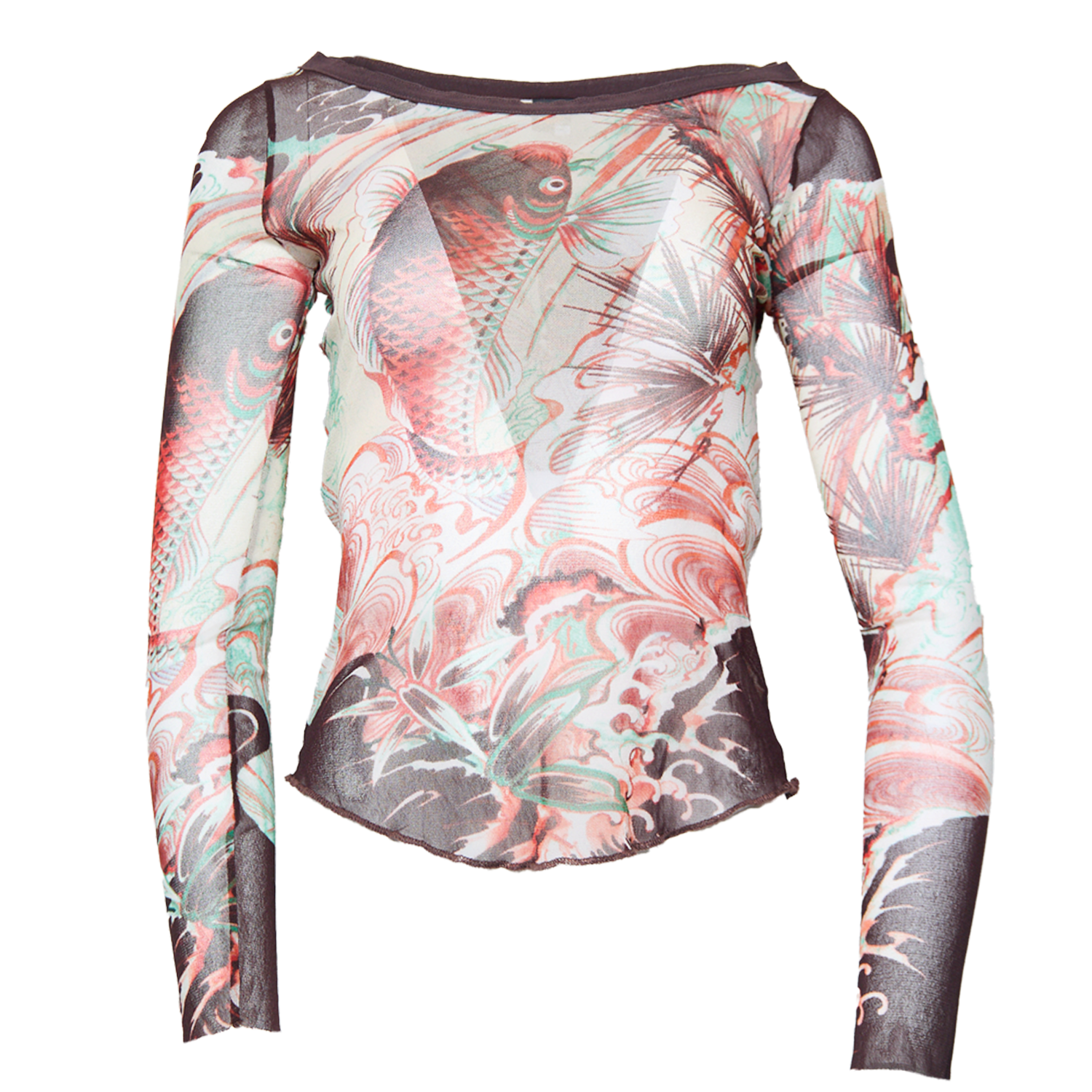 KOI FISH LONGSLEEVE MESH TOP