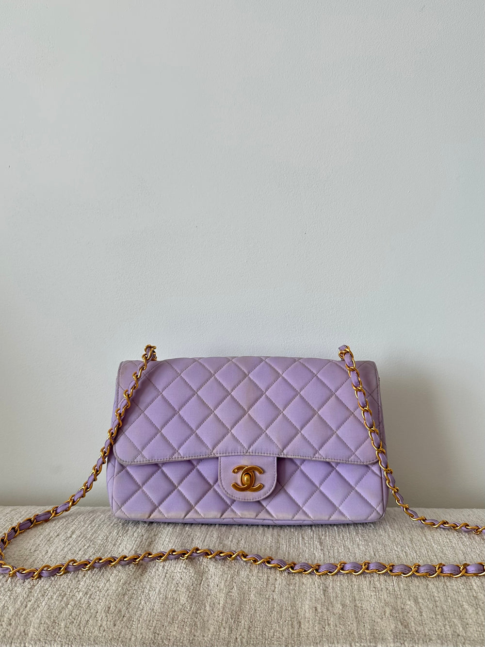 VINTAGE LILAC TECH FABRIC CLASSIC SHOULDER BAG