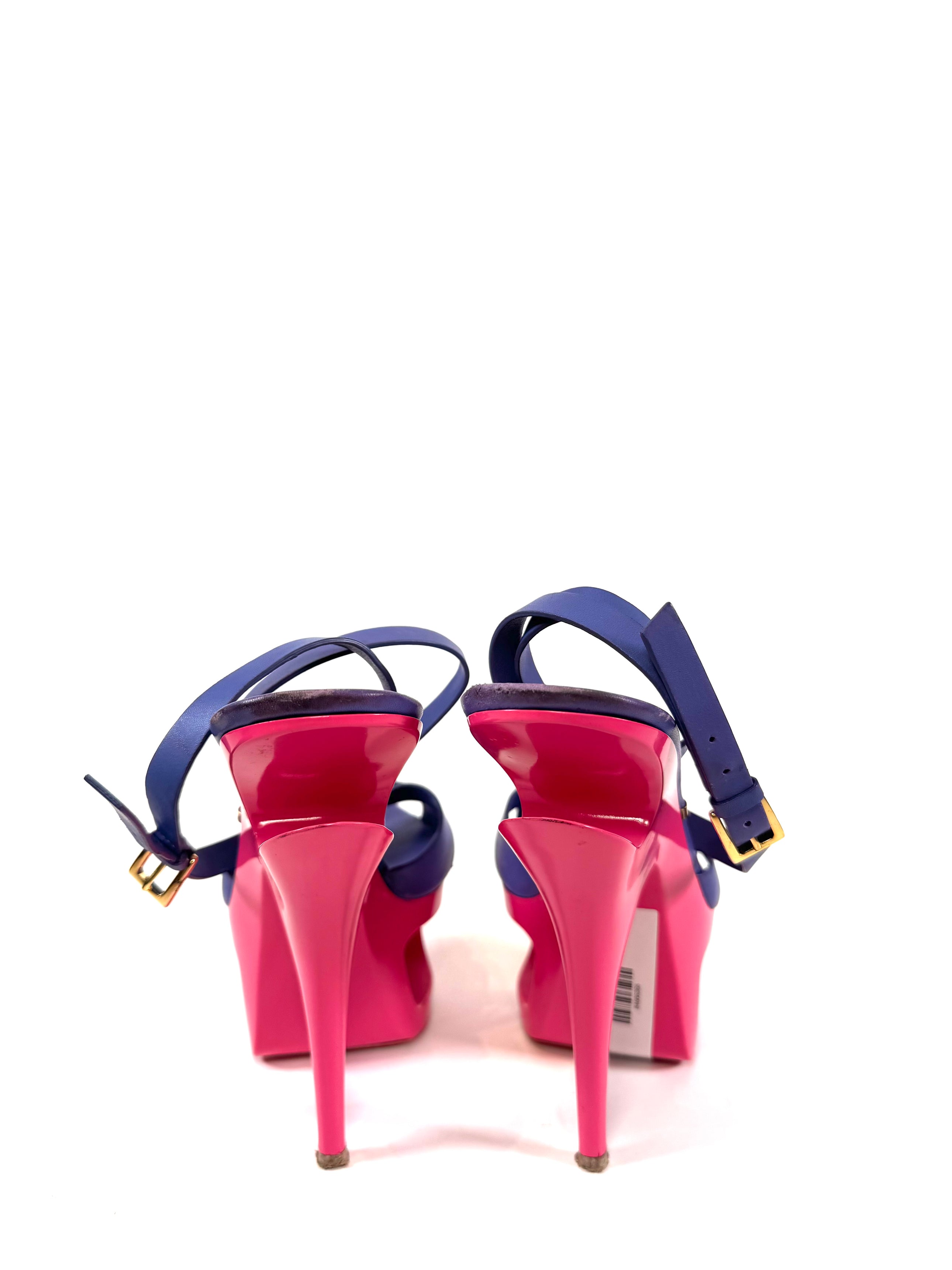 PINK & PURPLE CUTOUT PLATFORM HEELS