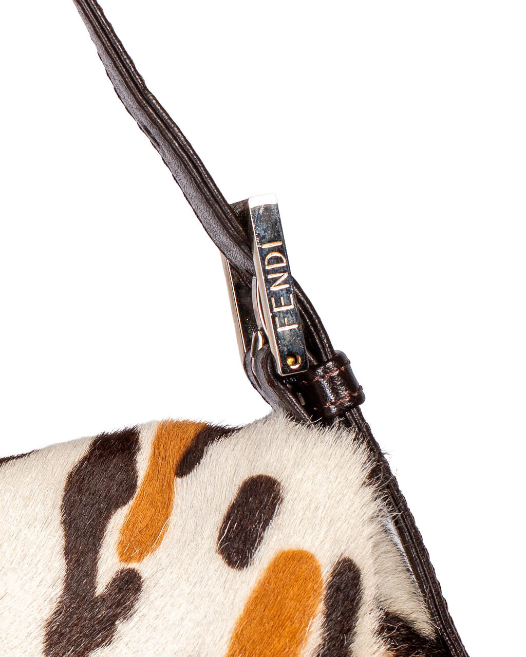 WHITE LEOPARD CALFHAIR MAMA BAGUETTE