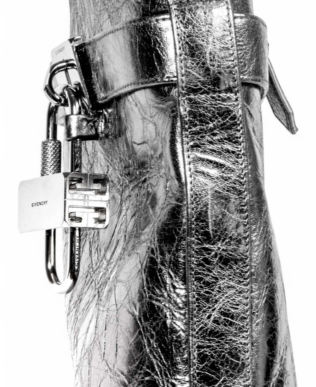 METALLIC GUNMETAL SHARKLOCK ANKLE BOOTS