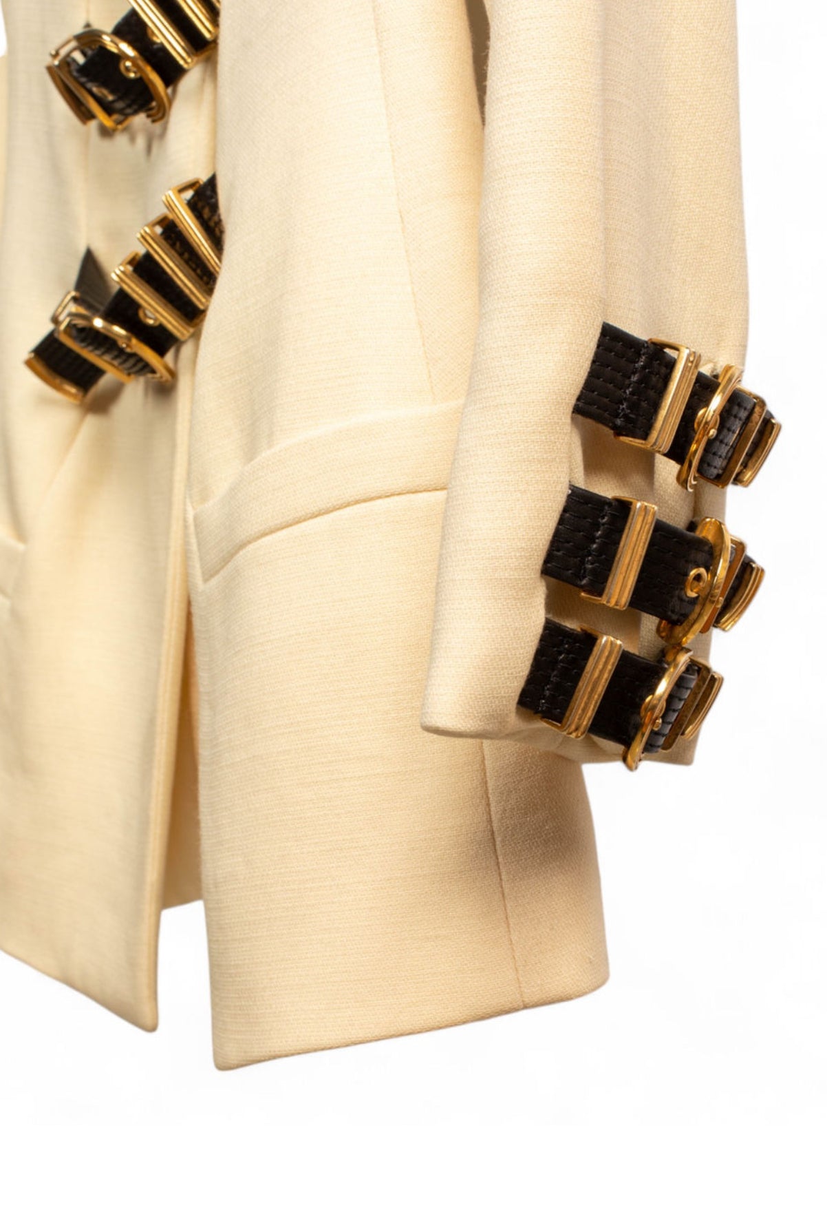 FW1992/93 S&M BONDAGE CREAM BUCKLE BLAZER @JCCG