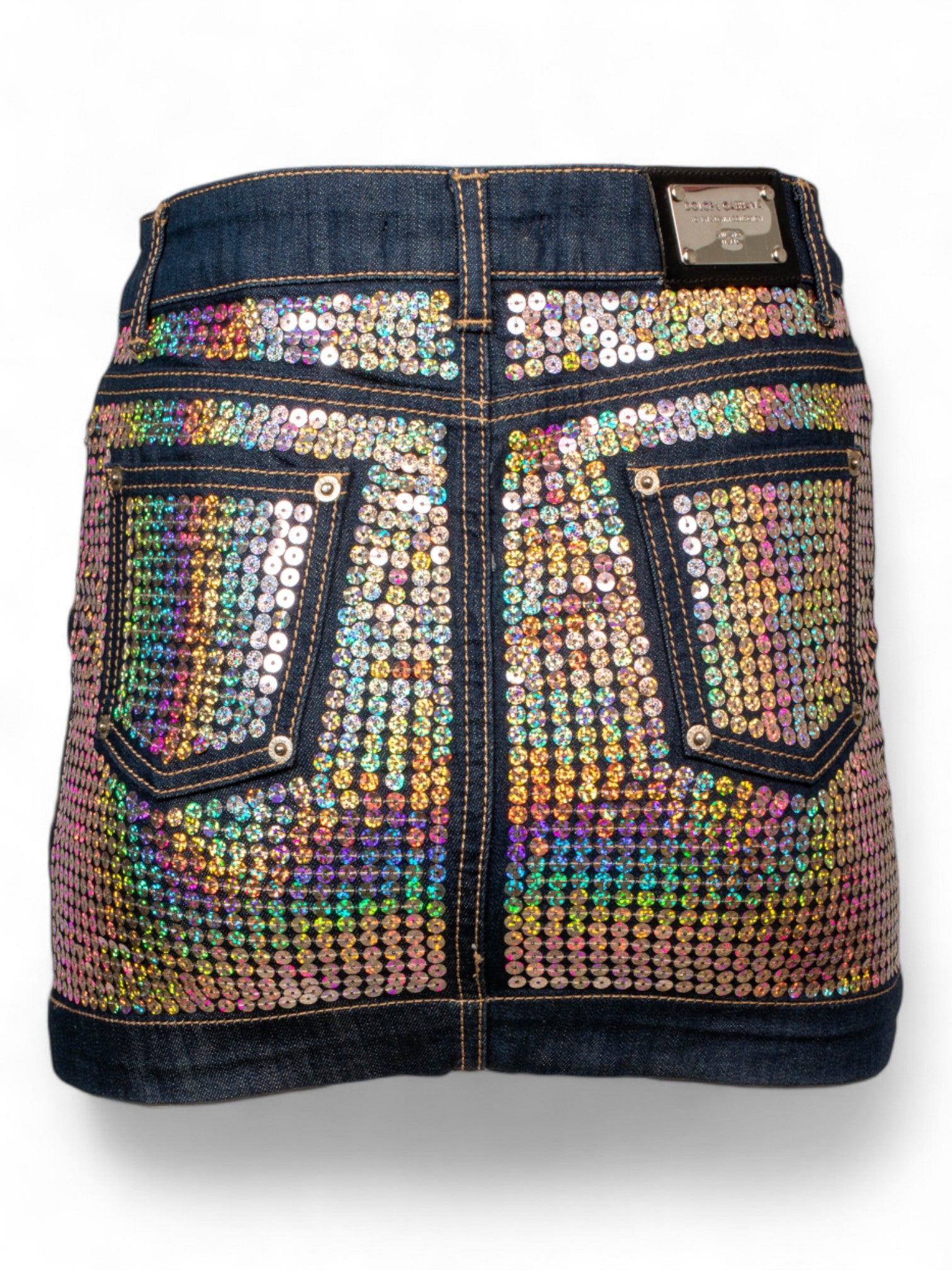 PINK SEQUIN DENIM SKIRT @MILI