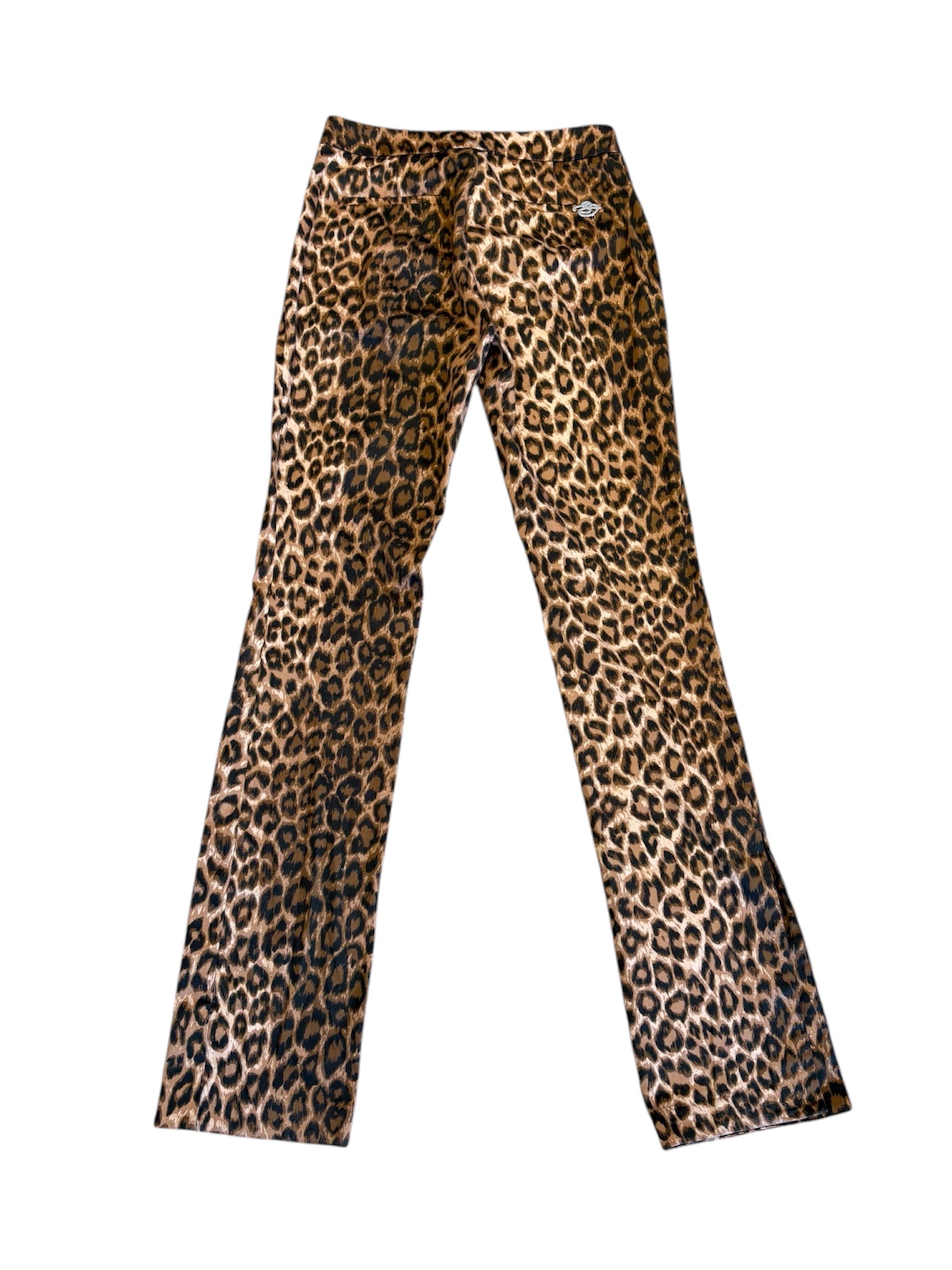 BROWN LEOPARD PRINTED TROUSERS W B CHARM