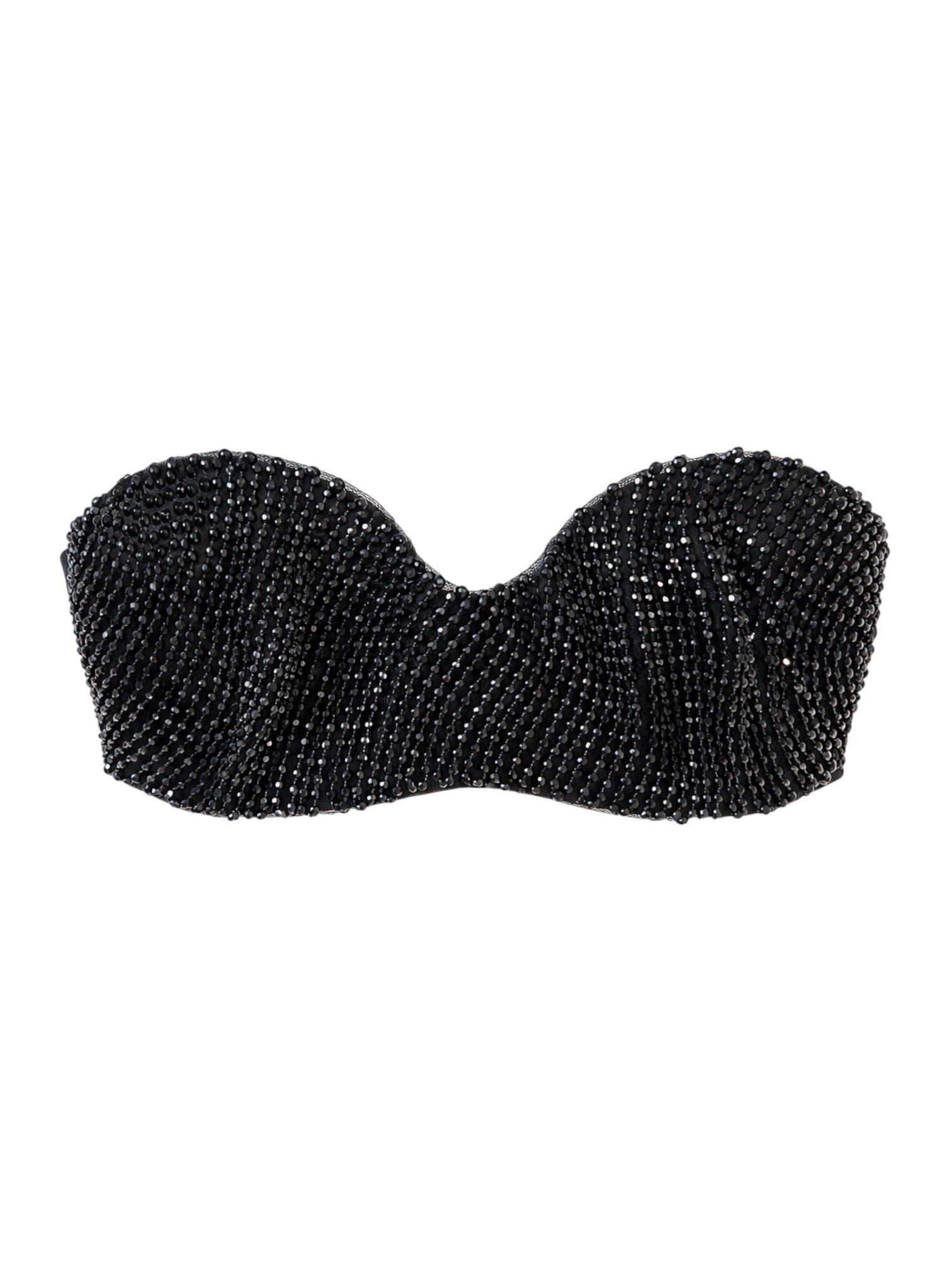 BLACK BEADED BRA TOP @CLAUM