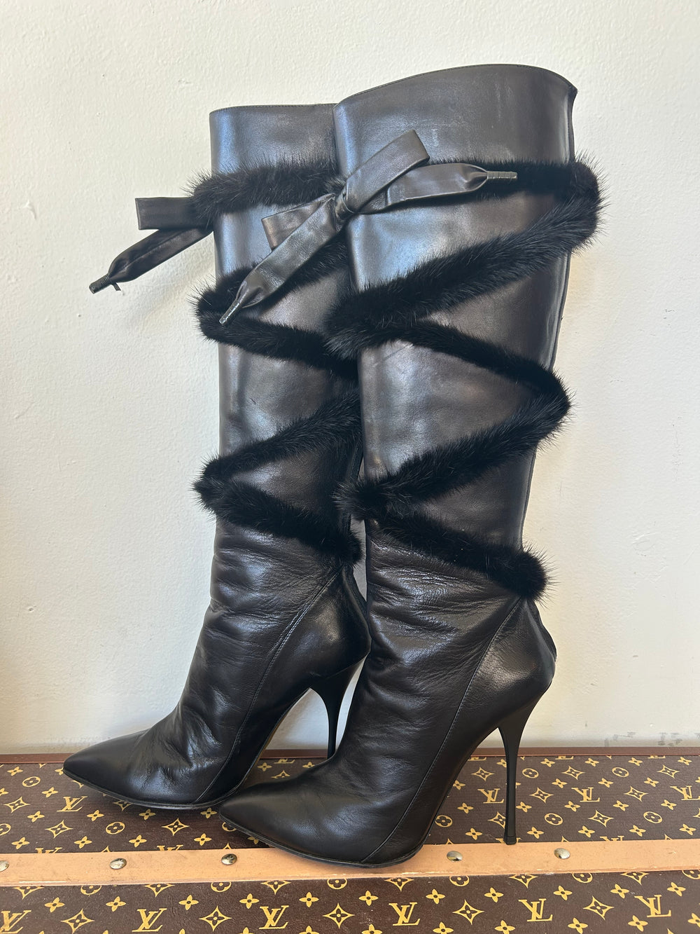 LEATHER & MINK BOOTS @IRIK