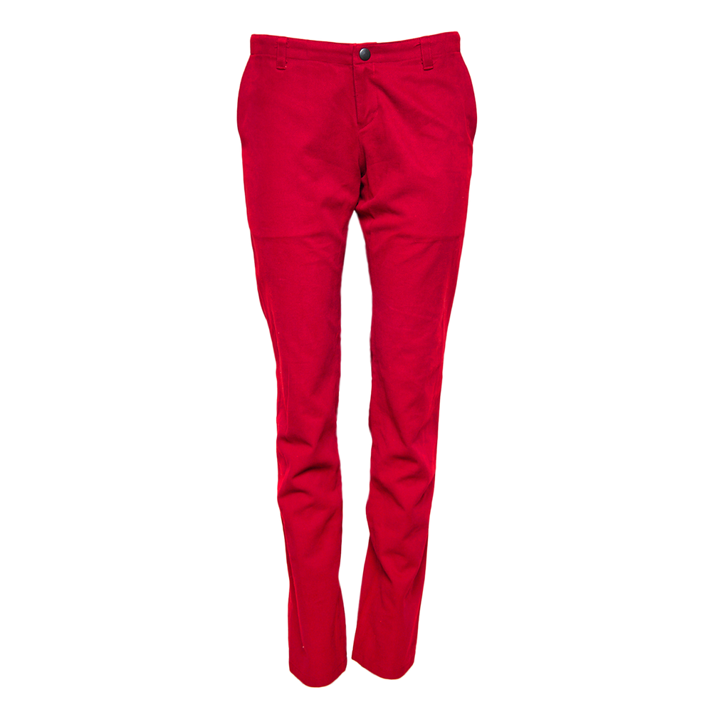 RED LACE UP PANTS