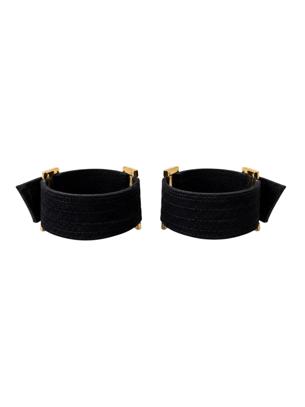 MEDUSA SUEDE GOLD ANKLE CUFFS @JCCG