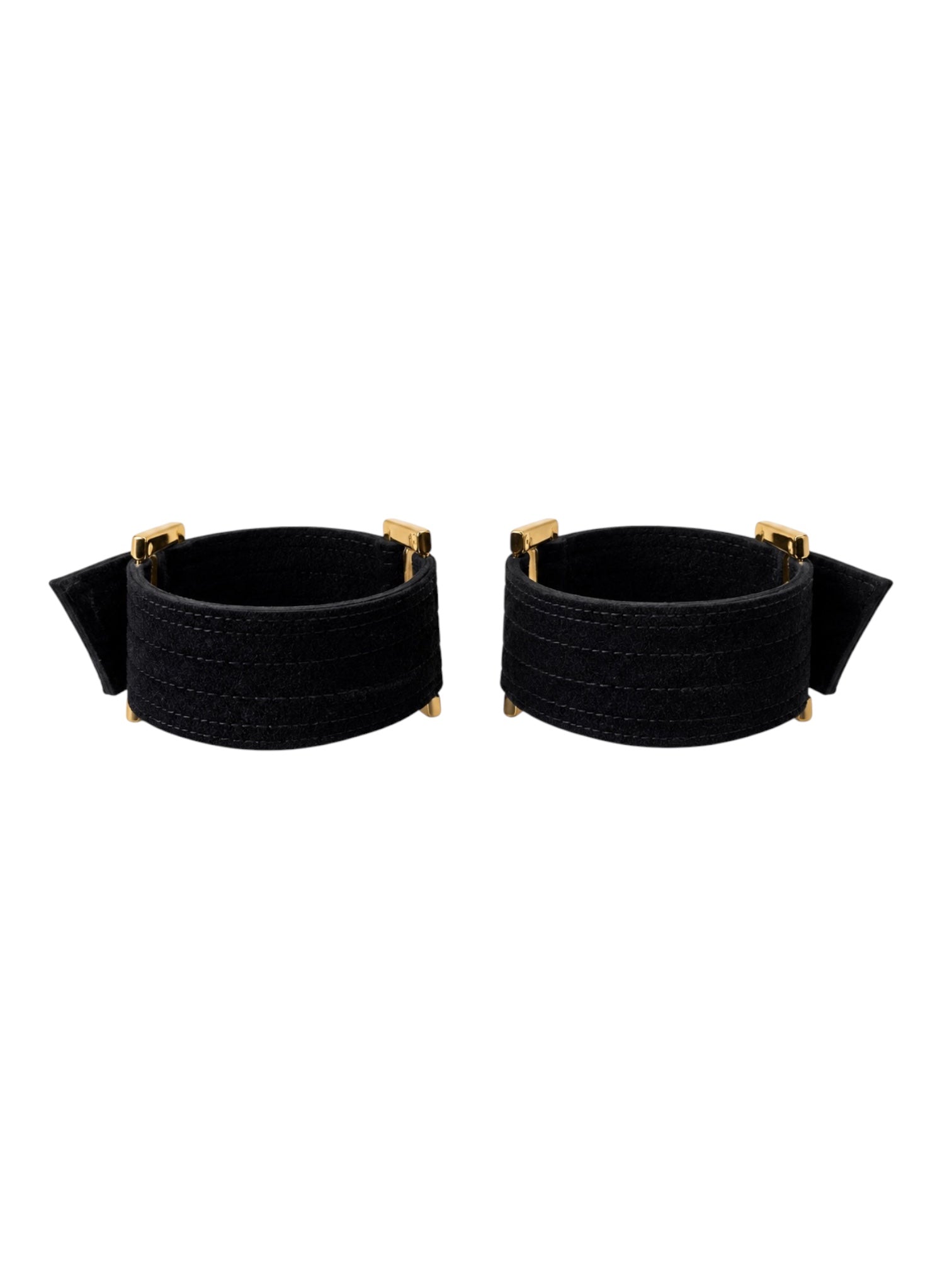 MEDUSA SUEDE GOLD ANKLE CUFFS @JCCG