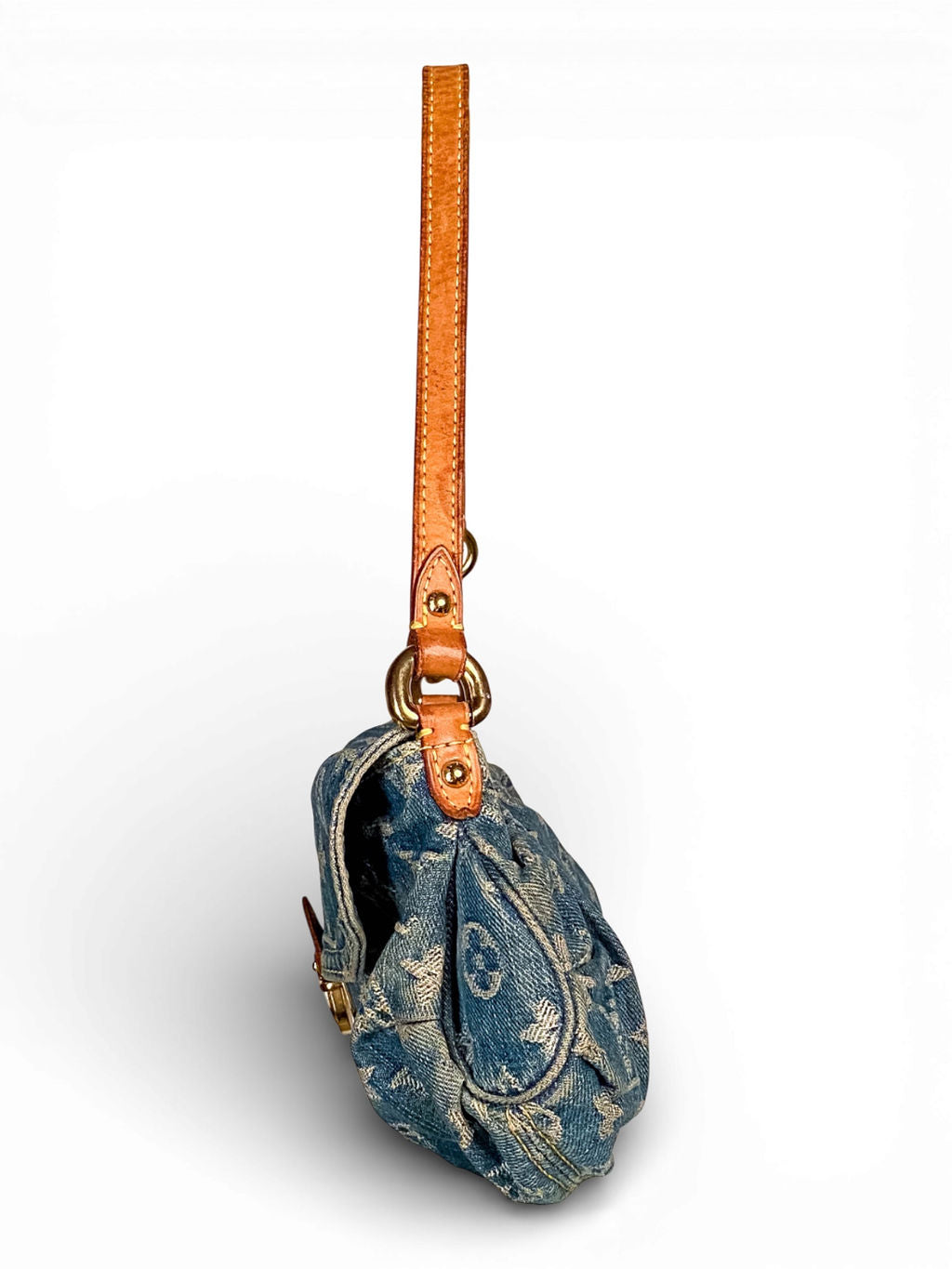 2005 BLUE DENIM MONOGRAM SPEEDY PLEATY BAG @HANA