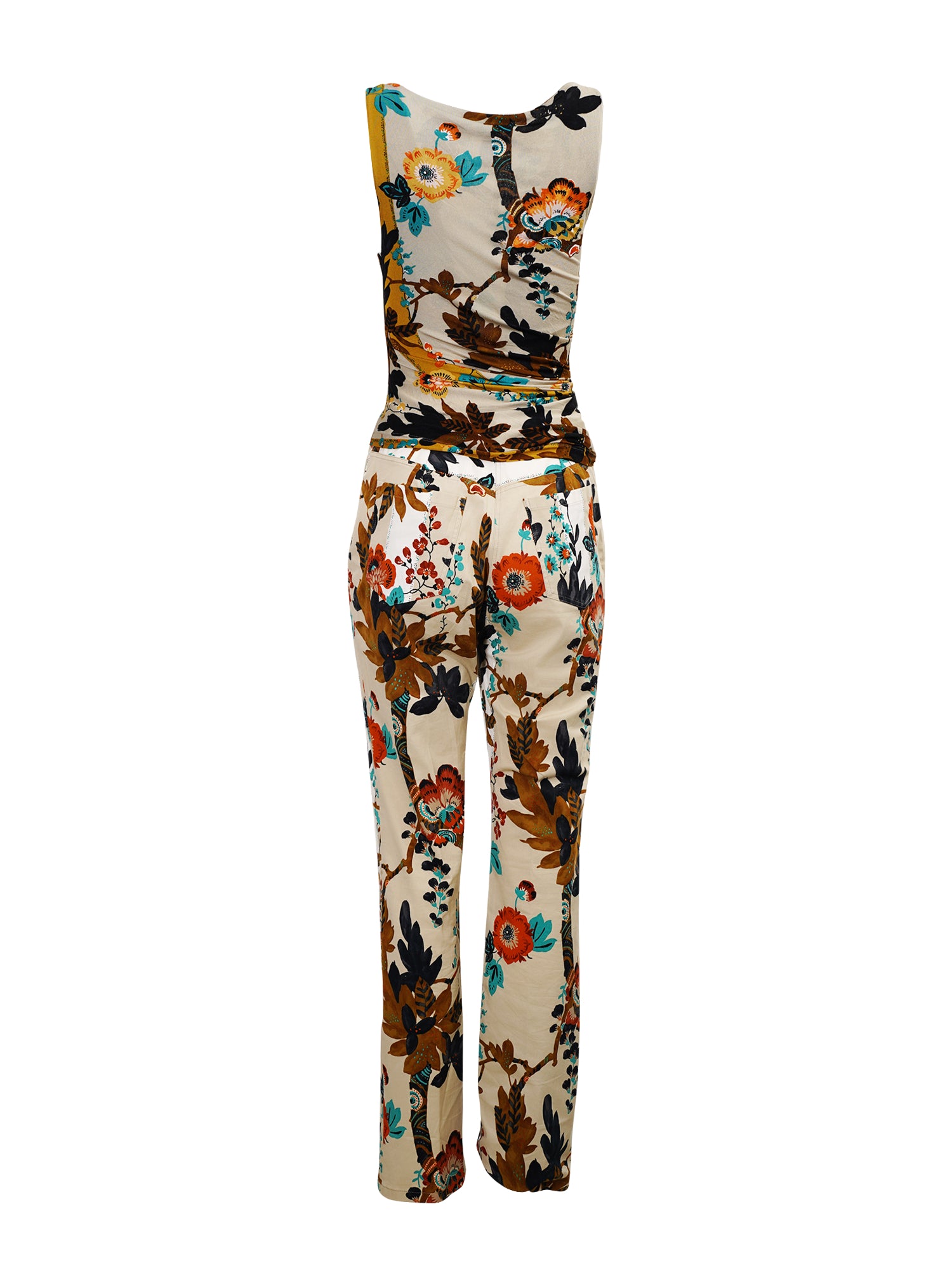 FLORAL/NATURE PRINTED 2PC TOP & PANTS SET