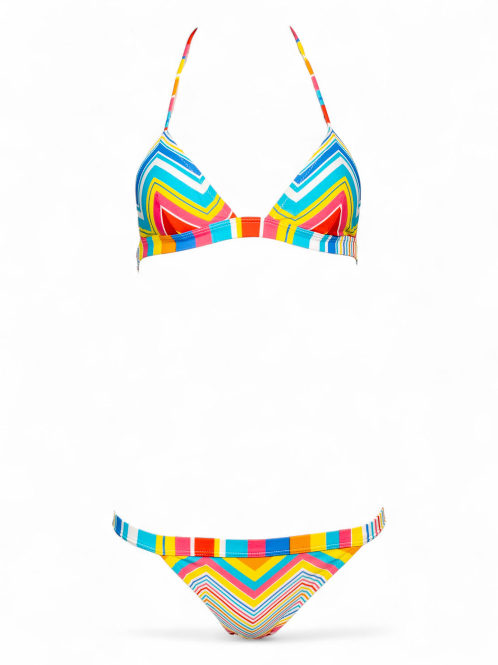 MIAMI RAINBOW CHEVRON PRINT BIKINI (NWT)