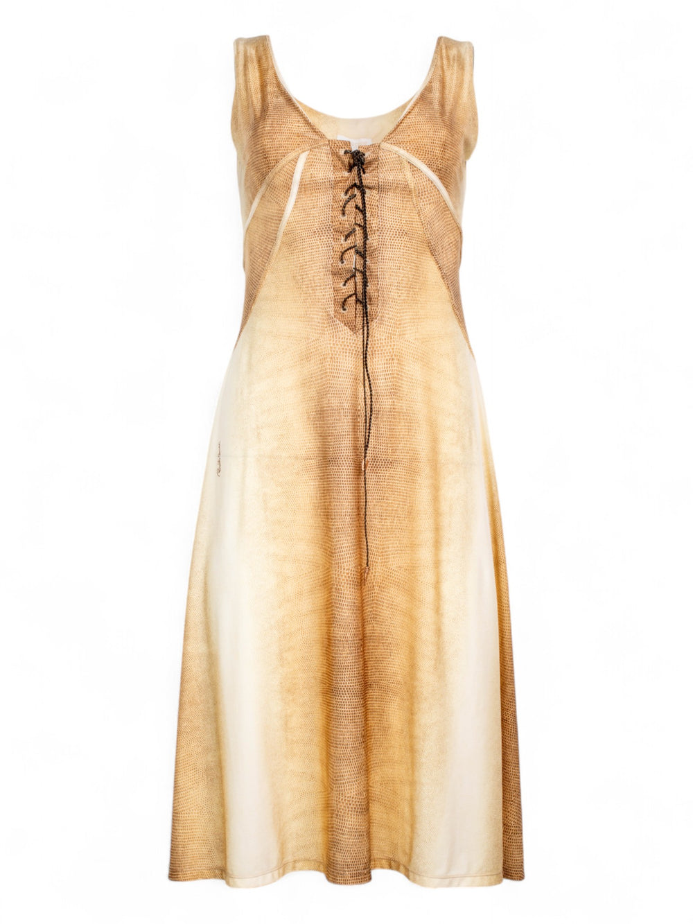 2002 TAN LIZARD PRINT STRETCHY DRESS