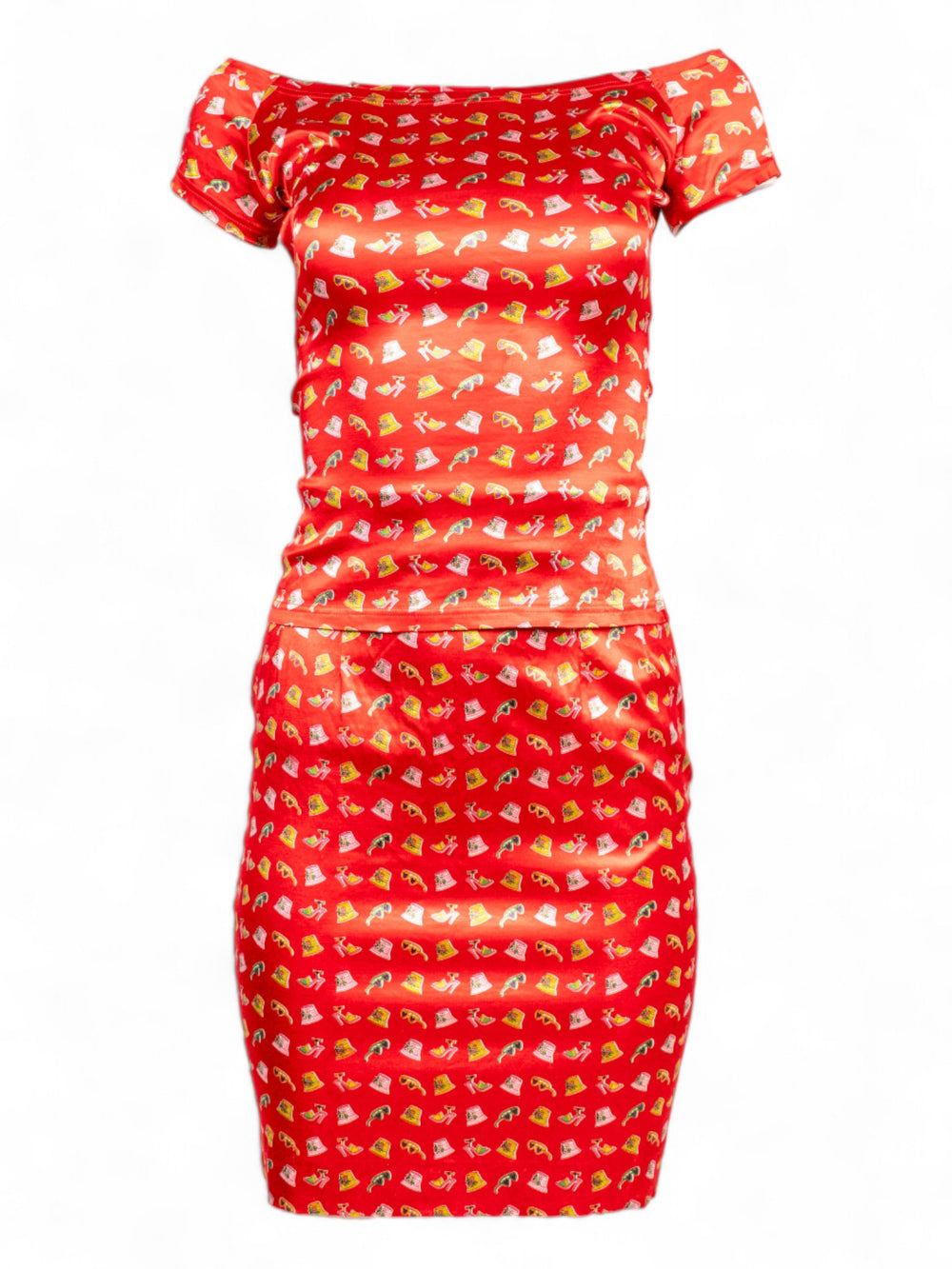 DEADSTOCK 90S RED SKIRT & TOP SET