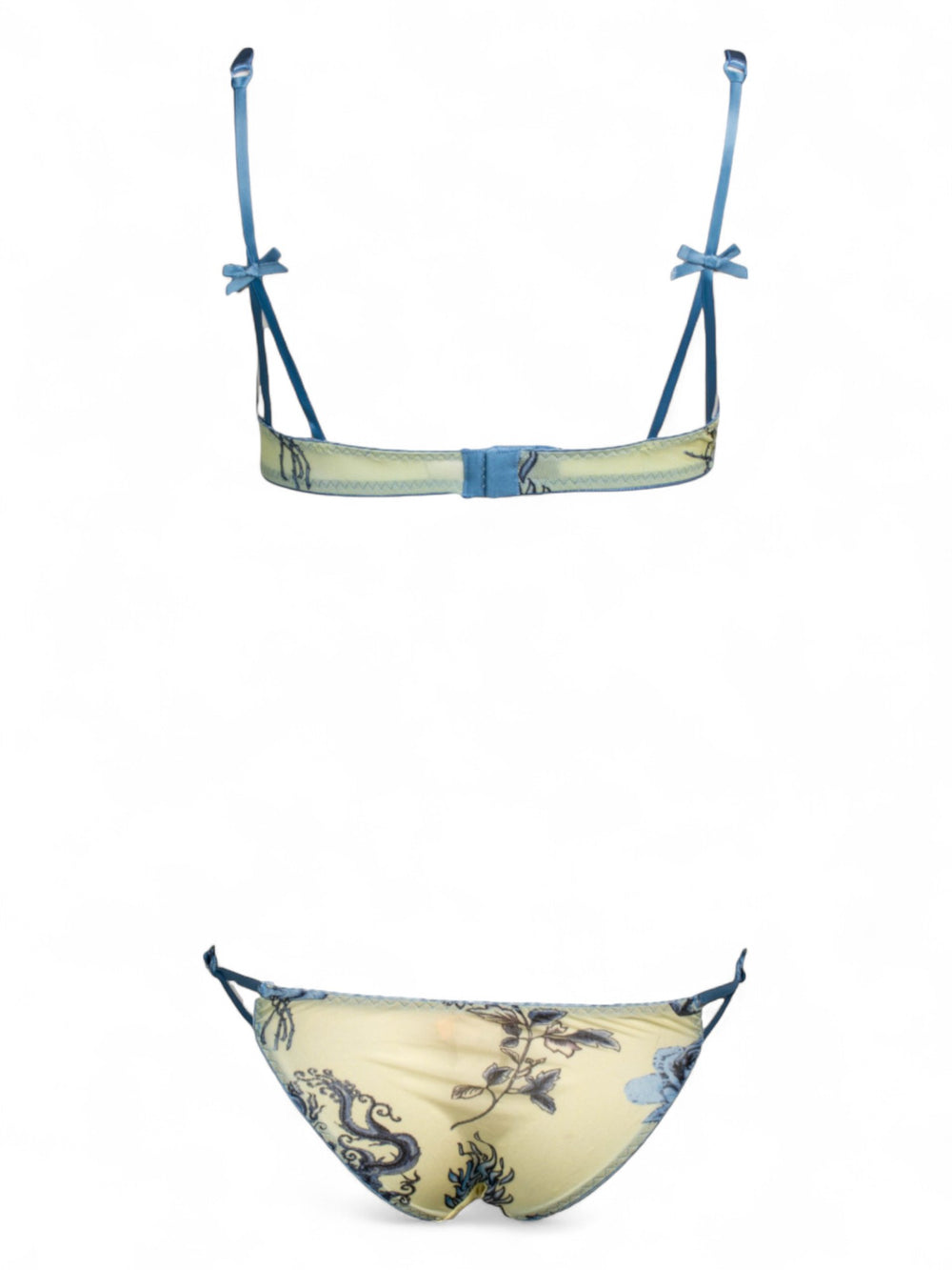 2003 CREAM & BLUE AMOUR LINGERIE SET