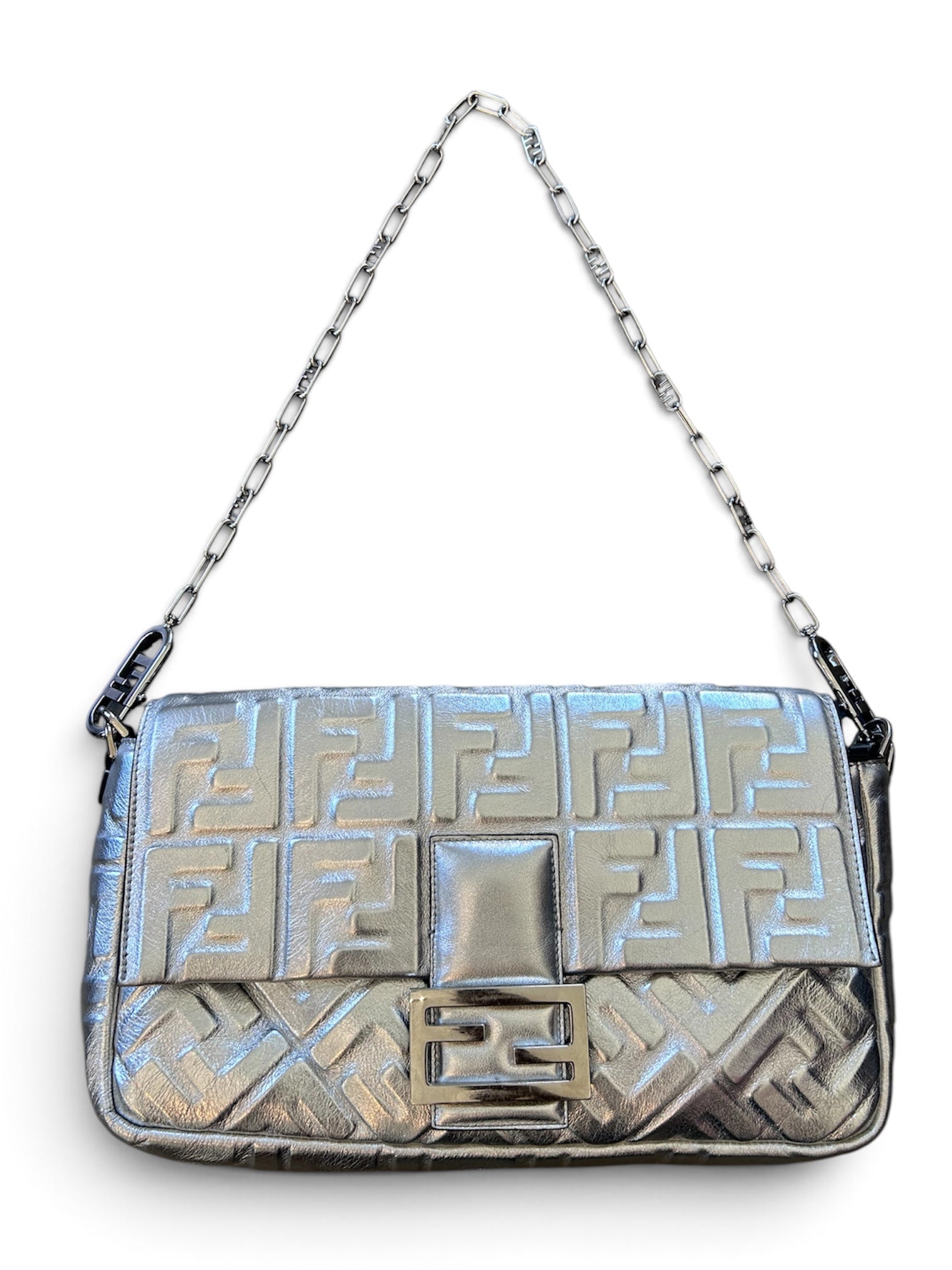 SILVER EMBOSSED XXL BAGUETTE @SM