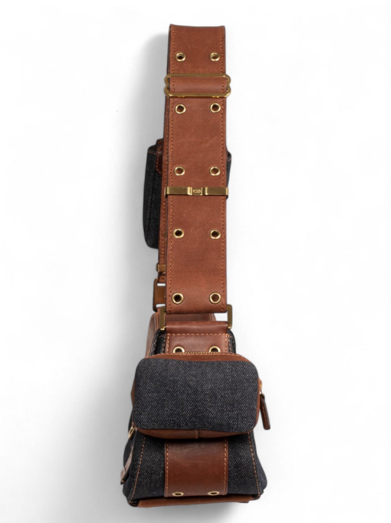 COLUMBUS DENIM & LEATHER BAG