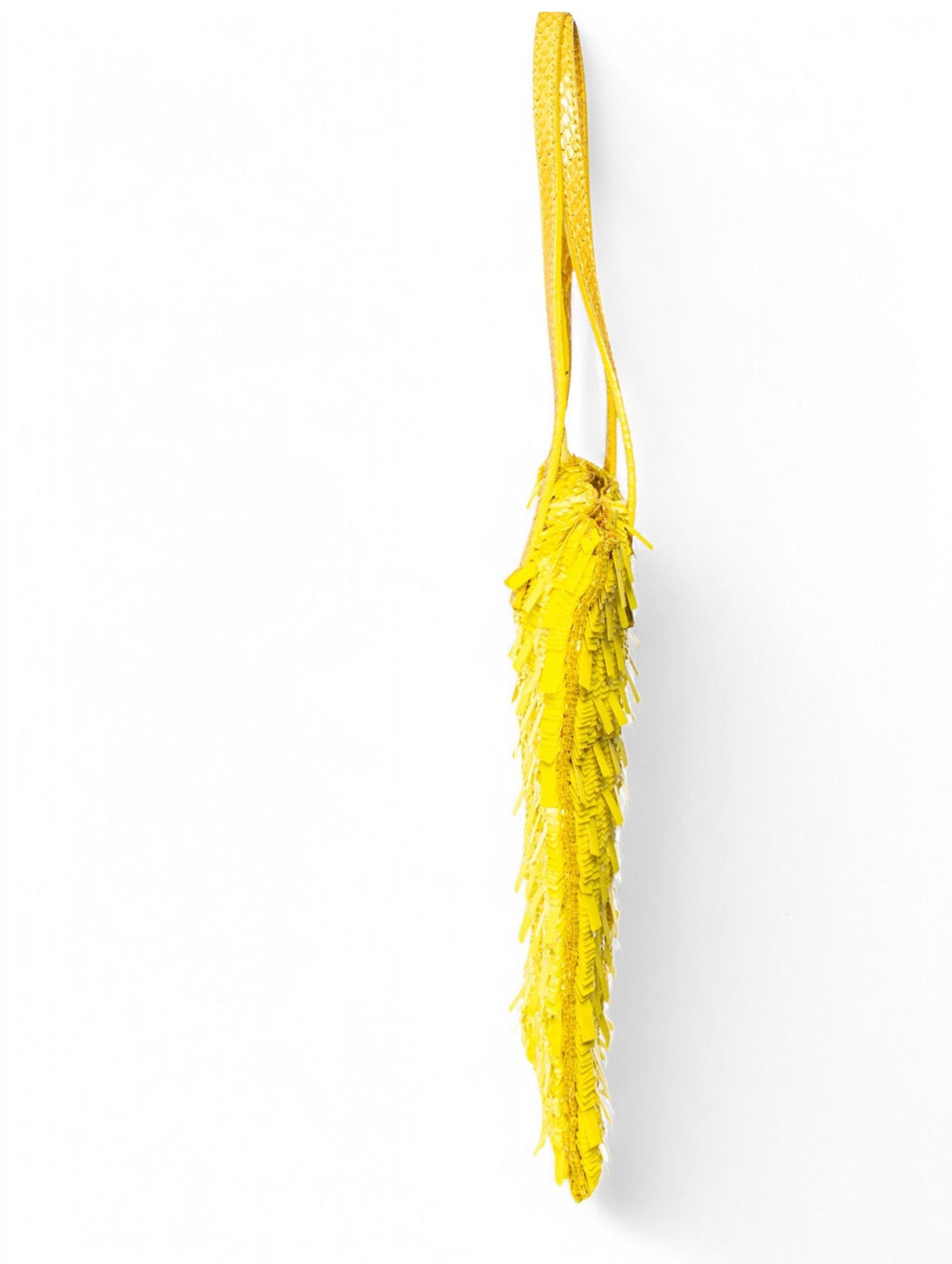 RARE YELLOW SEQUIN AND SNAKESKIN MINI TOTE