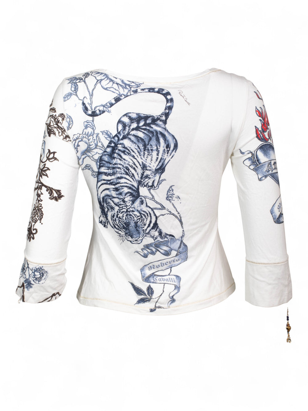 2003 TATTOO AMOUR PRINT L/S TOP W CHARMS