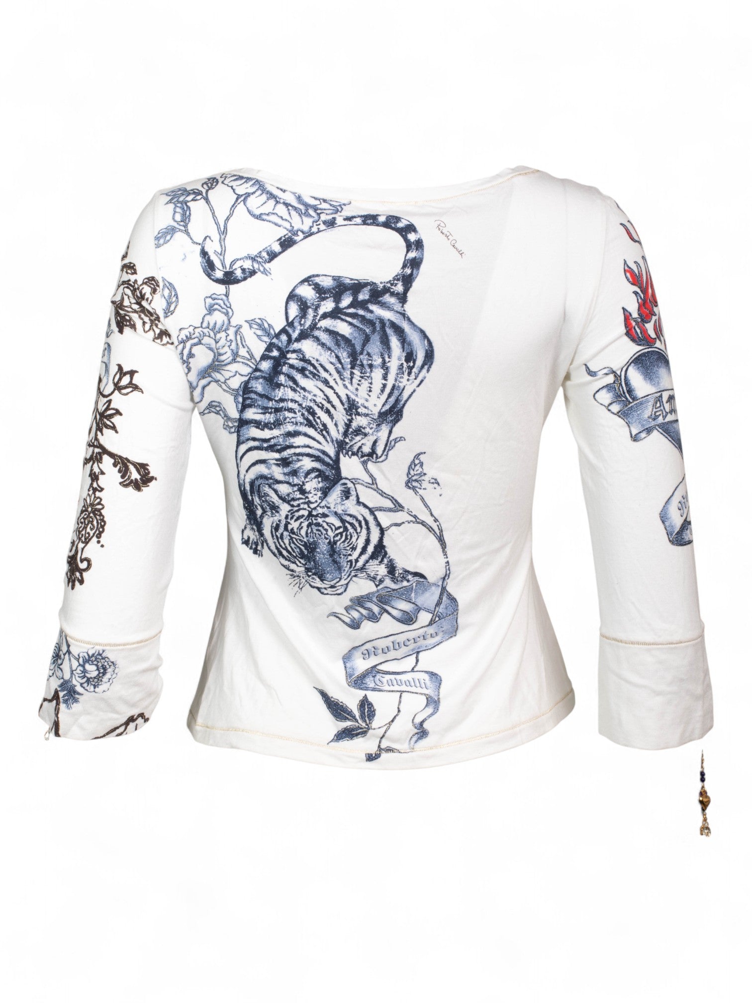 2003 TATTOO AMOUR PRINT L/S TOP W CHARMS