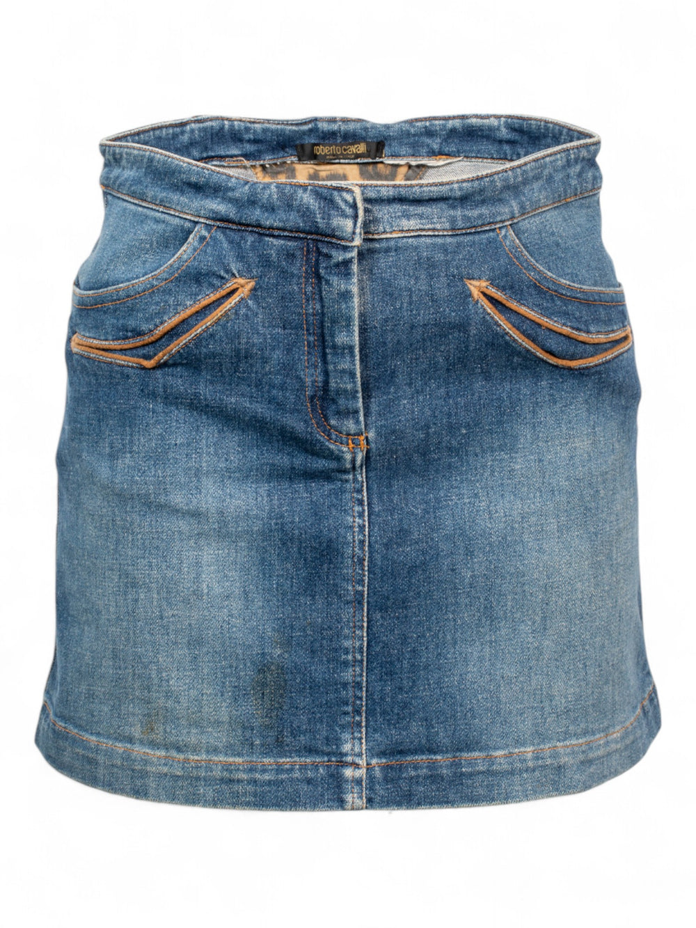 DENIM PLEATED WESTERN MINI SKIRT