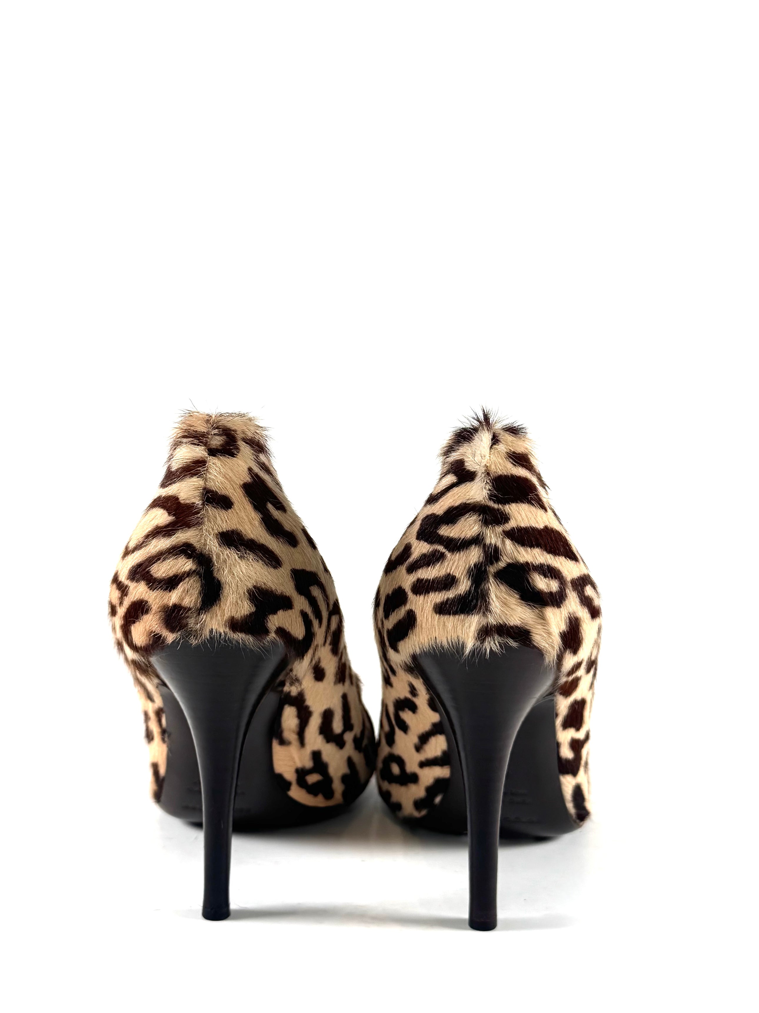 SABER TOOTH CALF HAIR CHEETAH PRINT PUMPS