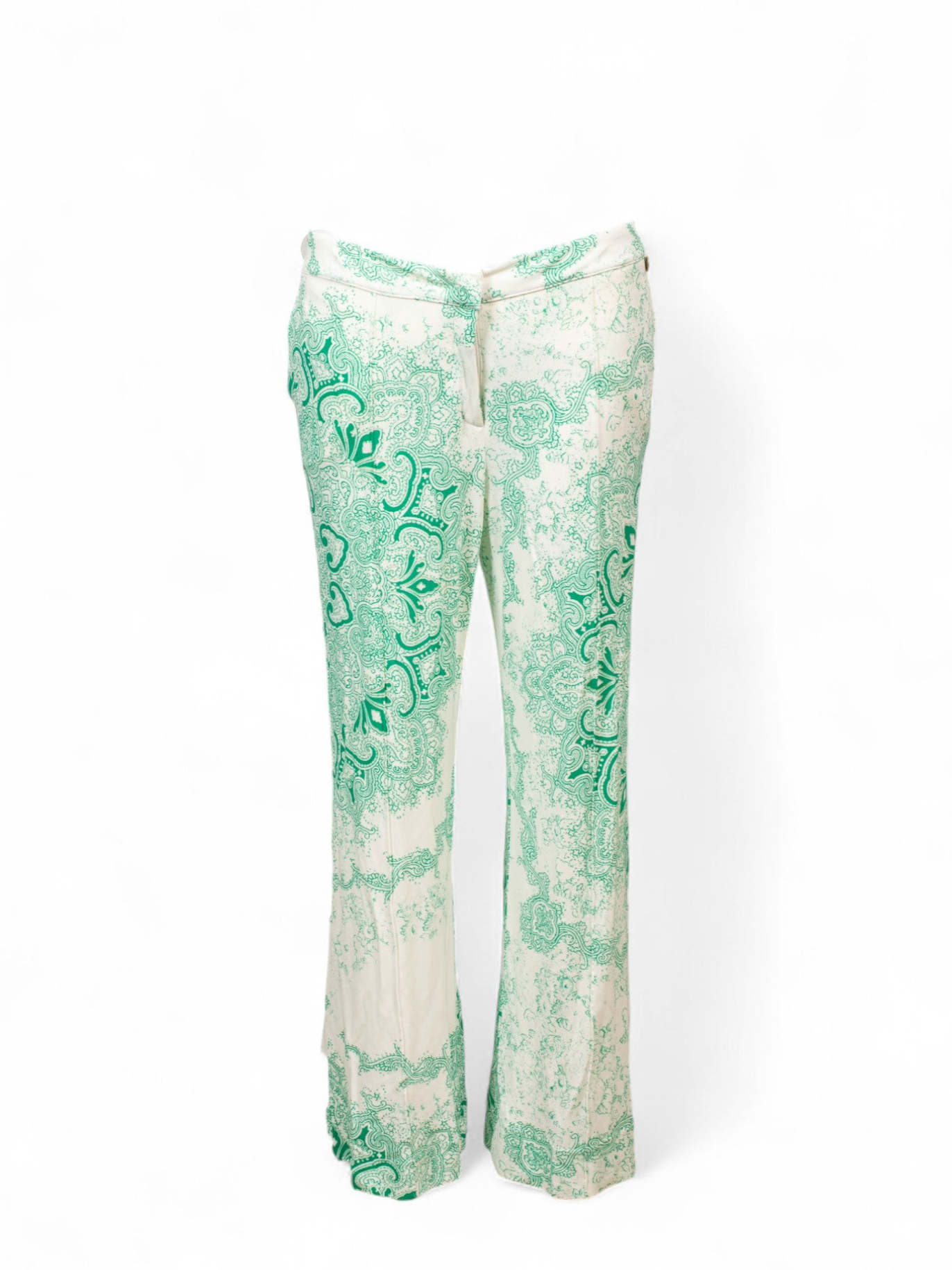 GREEN & WHITE PAISLEY LOUNGE PANTS