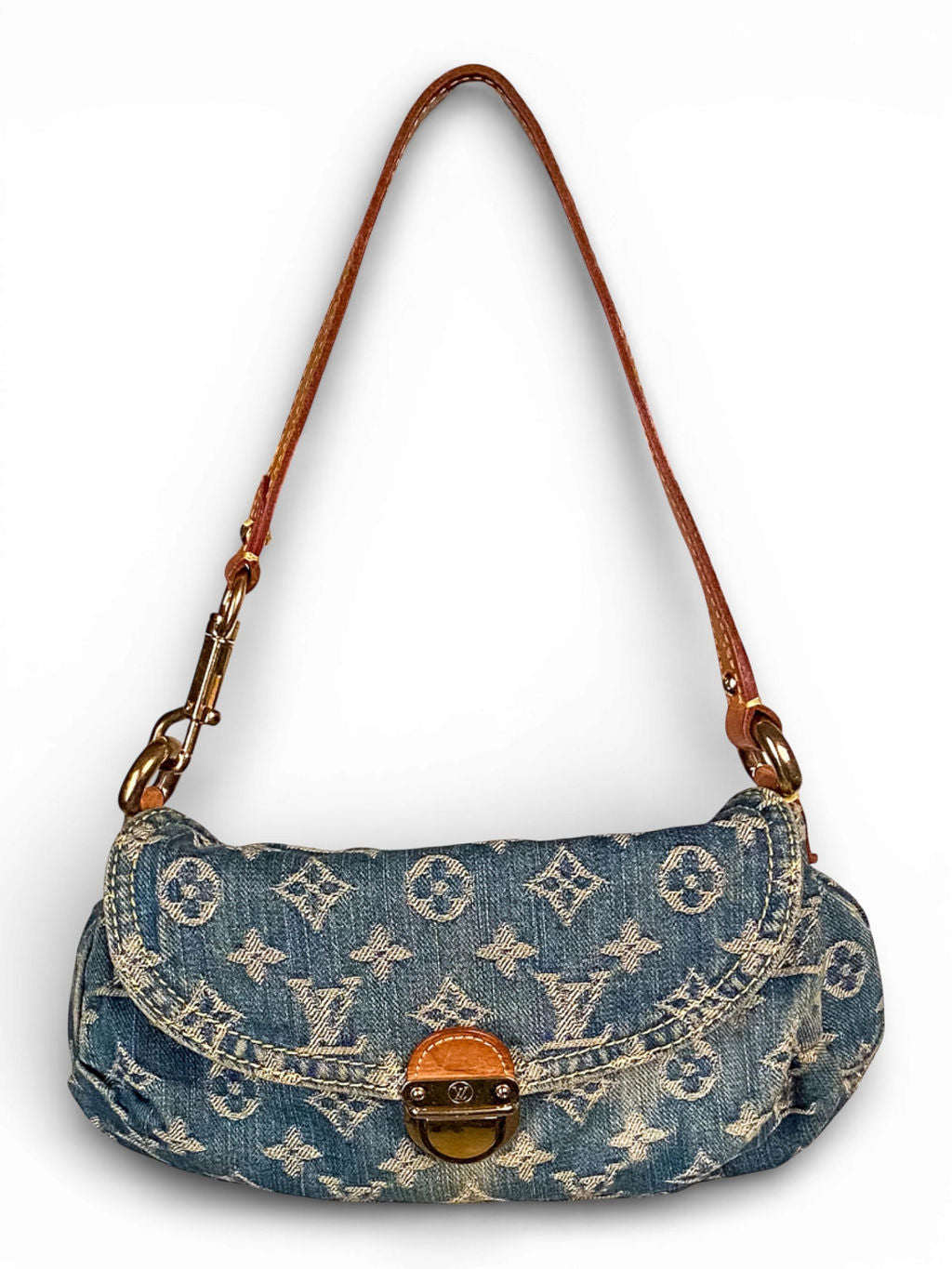2005 BLUE DENIM MONOGRAM SPEEDY PLEATY BAG @HANA
