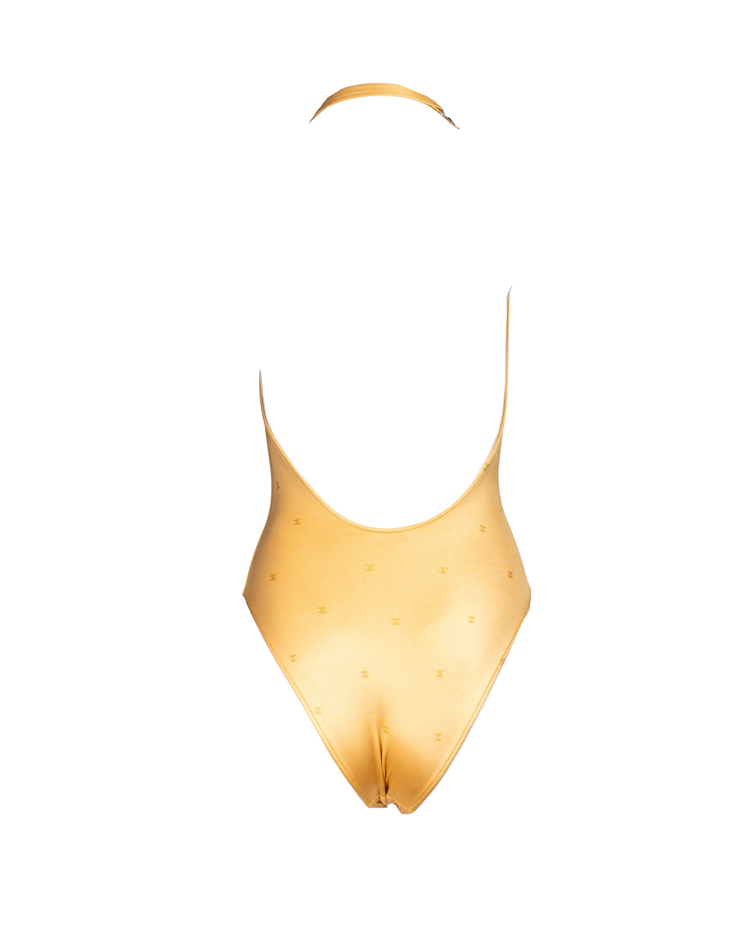 SS24 GOLD "CC" MONOGRAM BODYSUIT/PANTS SET
