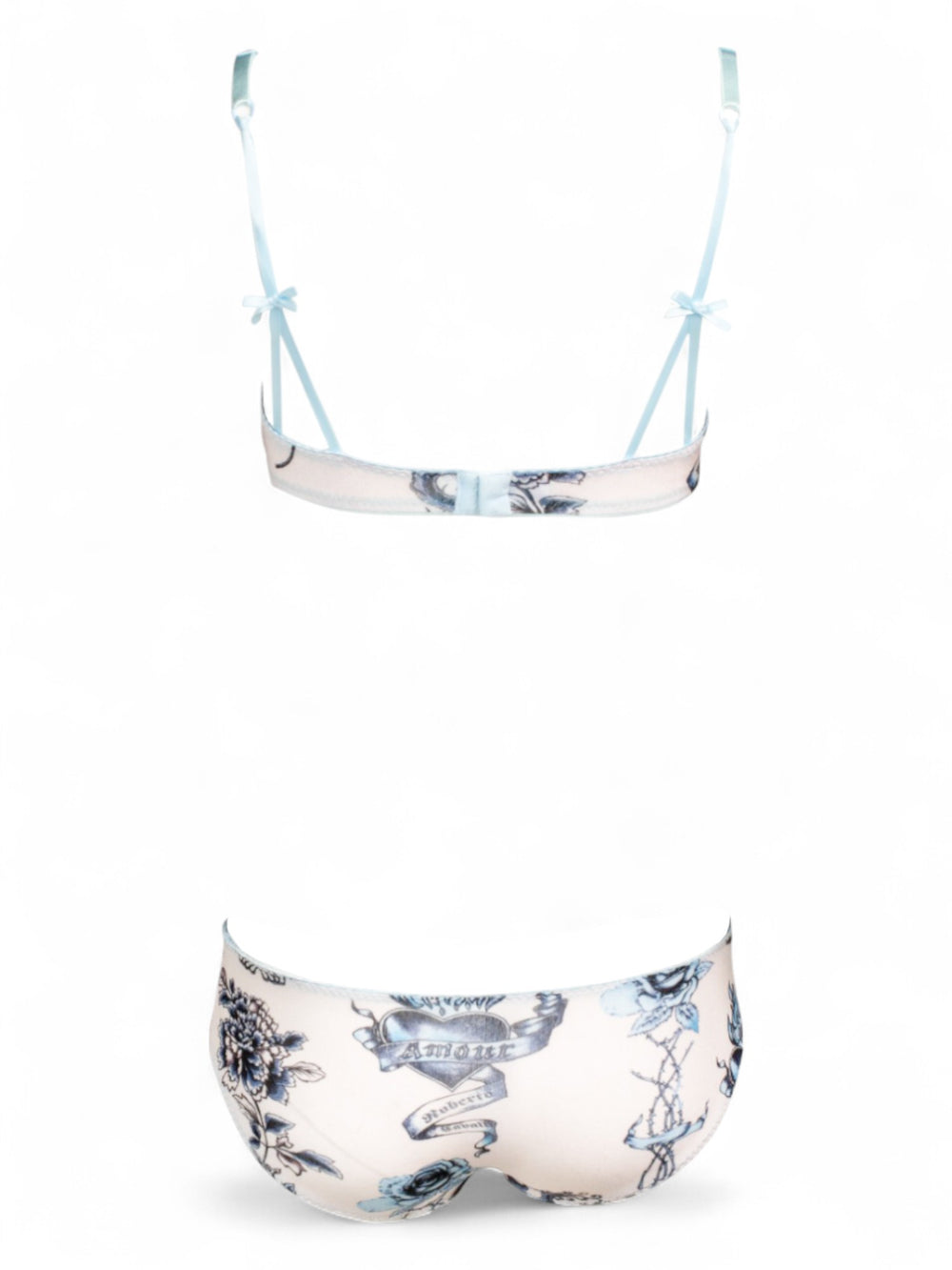 2003 BLUE AND WHITE AMOUR LINGERIE SET