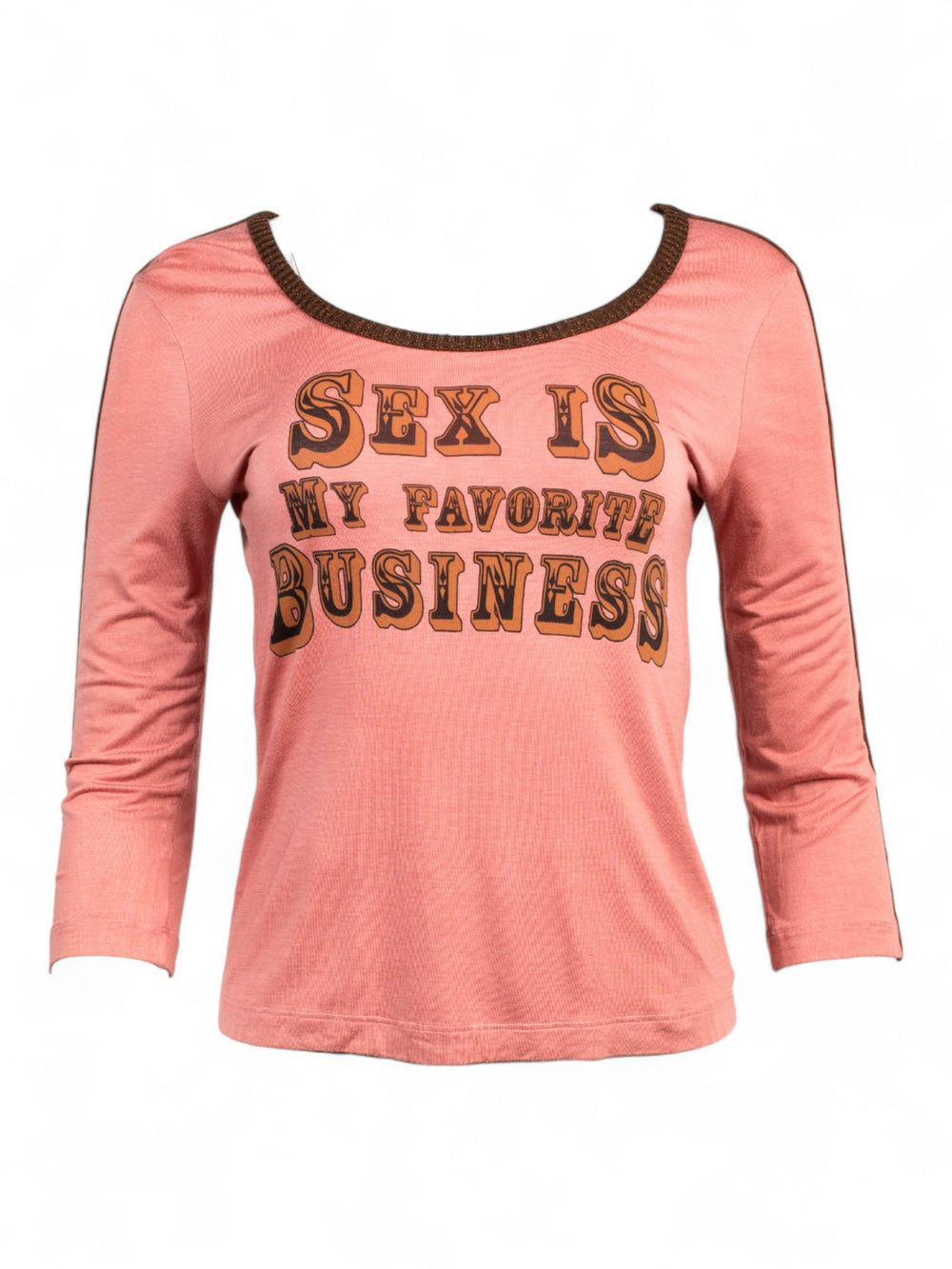 "SEX IS MY FAVORITE BUSINESS" SWAROVSKI LONG SLEEVE