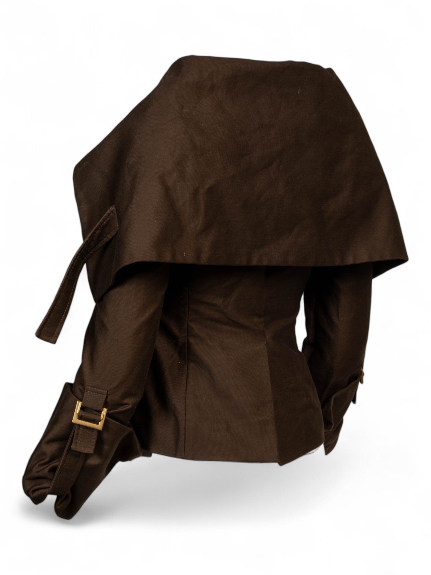 FW03 RUNWAY TAILORED BROWN COLLARED JACKET